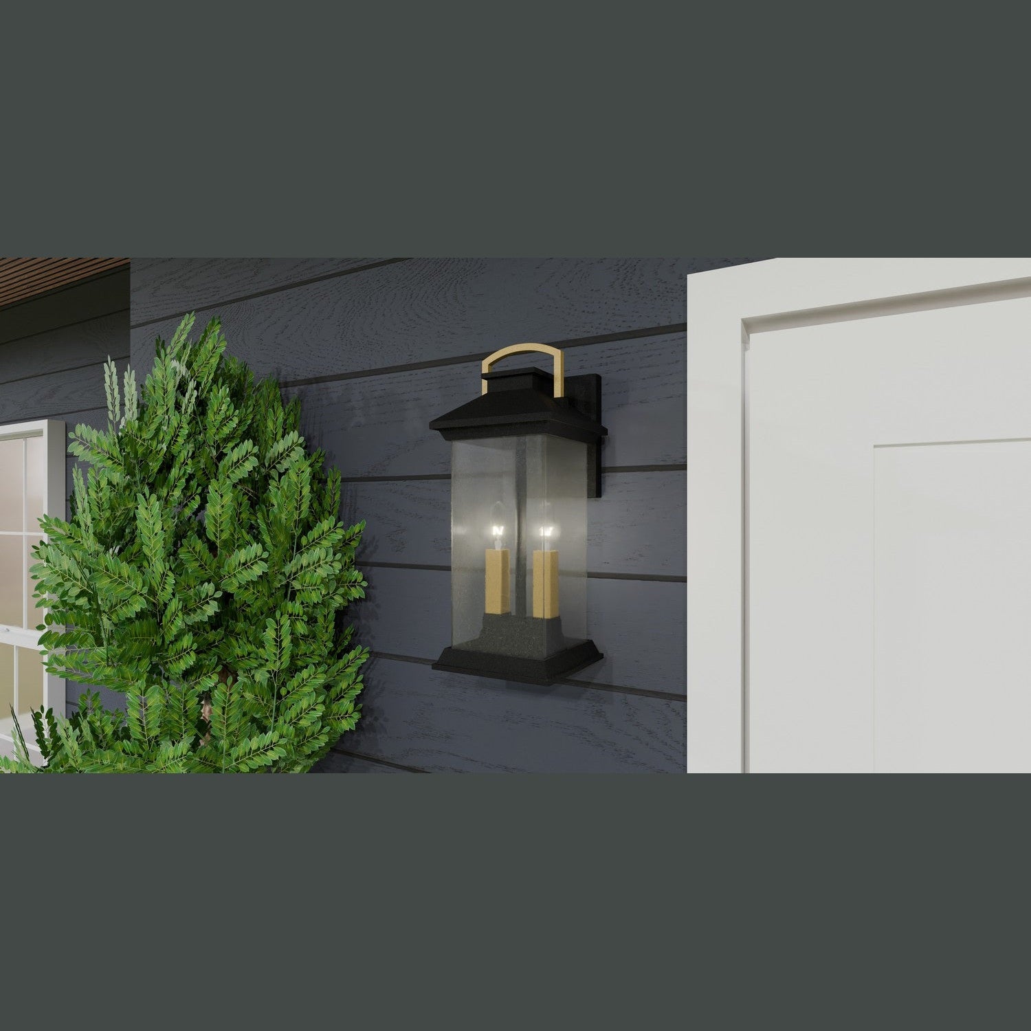 Quoizel - HND8306EK - Two Light Outdoor Wall Mount - Henderson - Earth Black