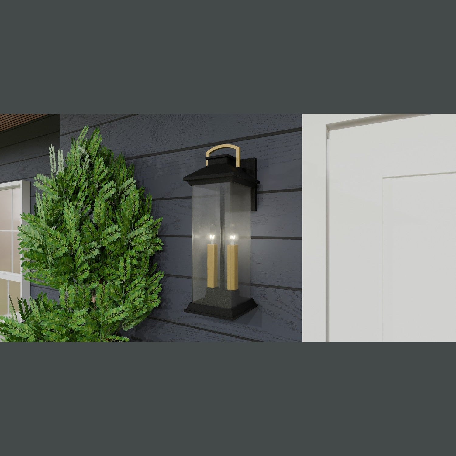 Quoizel - HND8406EK - Two Light Outdoor Wall Mount - Henderson - Earth Black