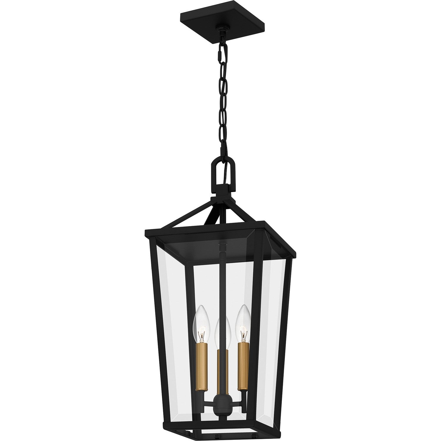 Quoizel - HUL1909MBK - Three Light Outdoor Hanging Lantern - Hull - Matte Black