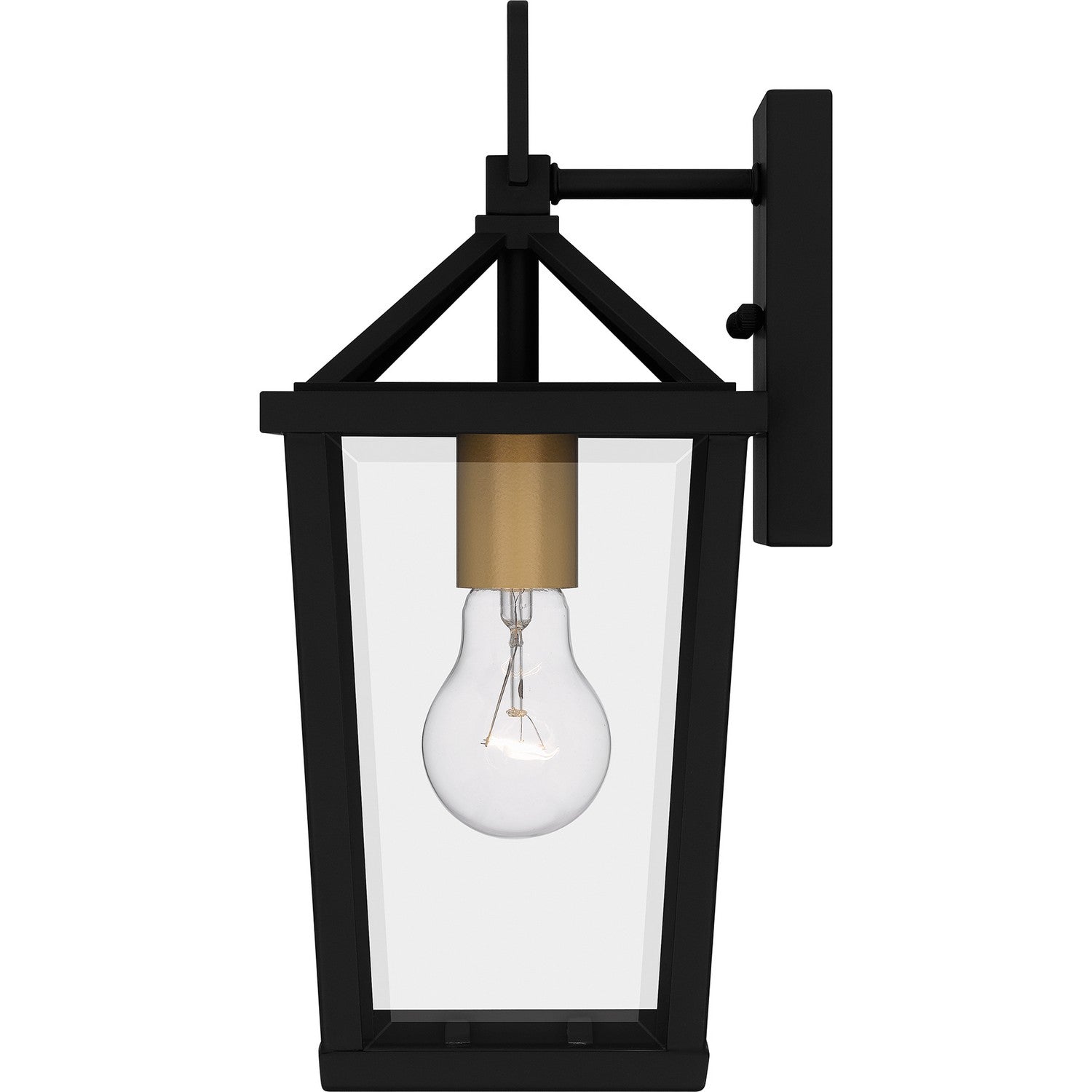 Quoizel - HUL8406MBK - One Light Outdoor Wall Mount - Hull - Matte Black