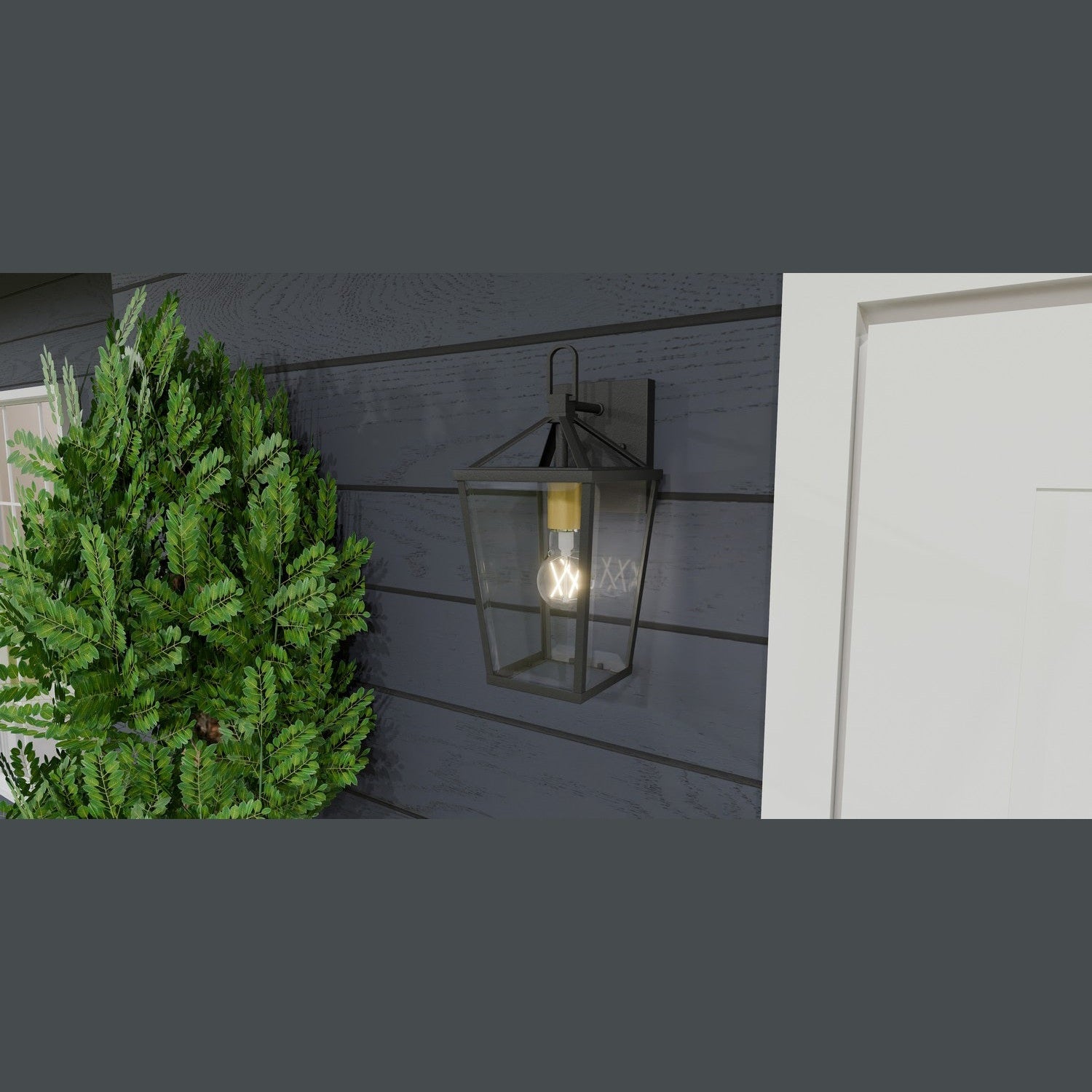Quoizel - HUL8406MBK - One Light Outdoor Wall Mount - Hull - Matte Black