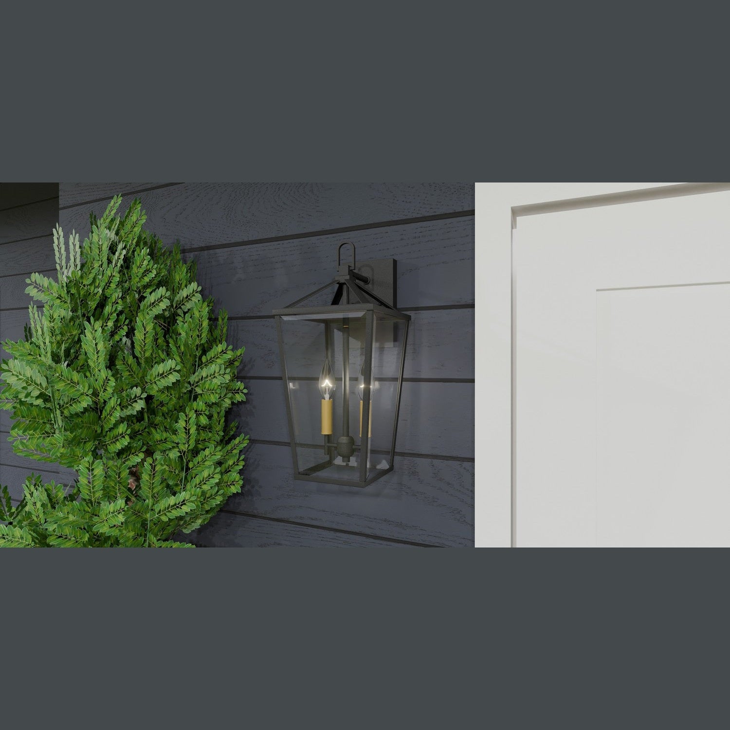 Quoizel - HUL8407MBK - Two Light Outdoor Wall Mount - Hull - Matte Black