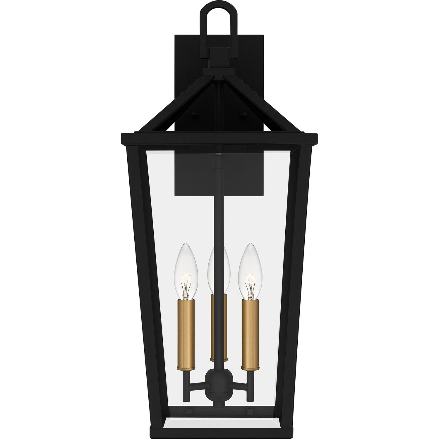 Quoizel - HUL8409MBK - Three Light Outdoor Wall Mount - Hull - Matte Black