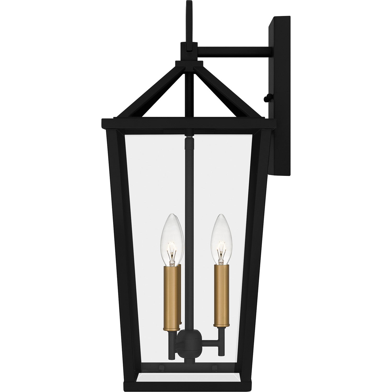Quoizel - HUL8409MBK - Three Light Outdoor Wall Mount - Hull - Matte Black