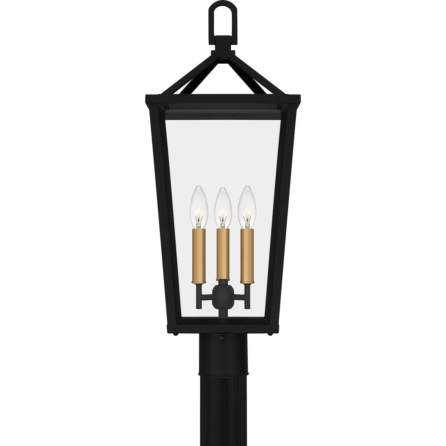 Quoizel - HUL9009MBK - Three Light Outdoor Post Mount - Hull - Matte Black