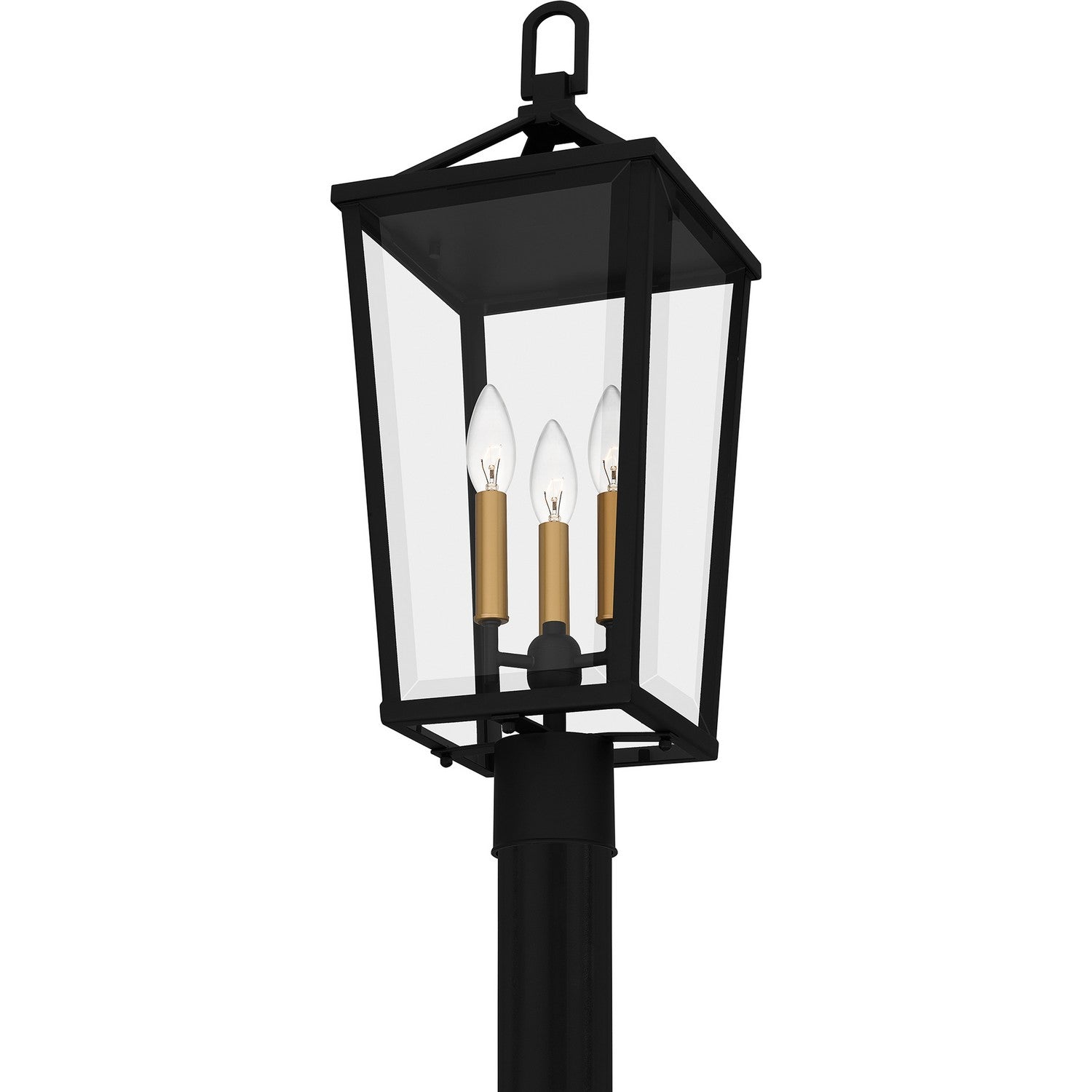 Quoizel - HUL9009MBK - Three Light Outdoor Post Mount - Hull - Matte Black