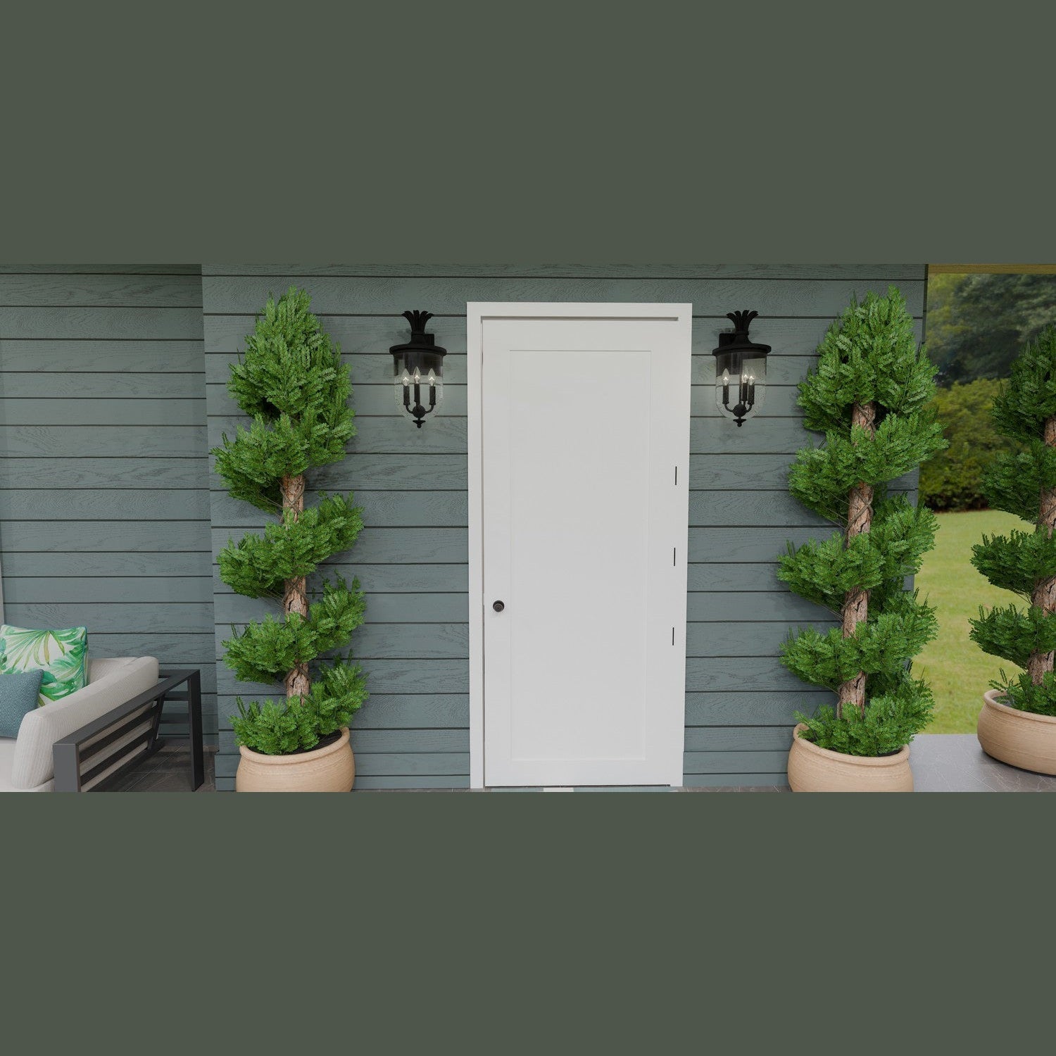 Quoizel - HVN8410EK - Three Light Outdoor Wall Mount - Havana - Earth Black