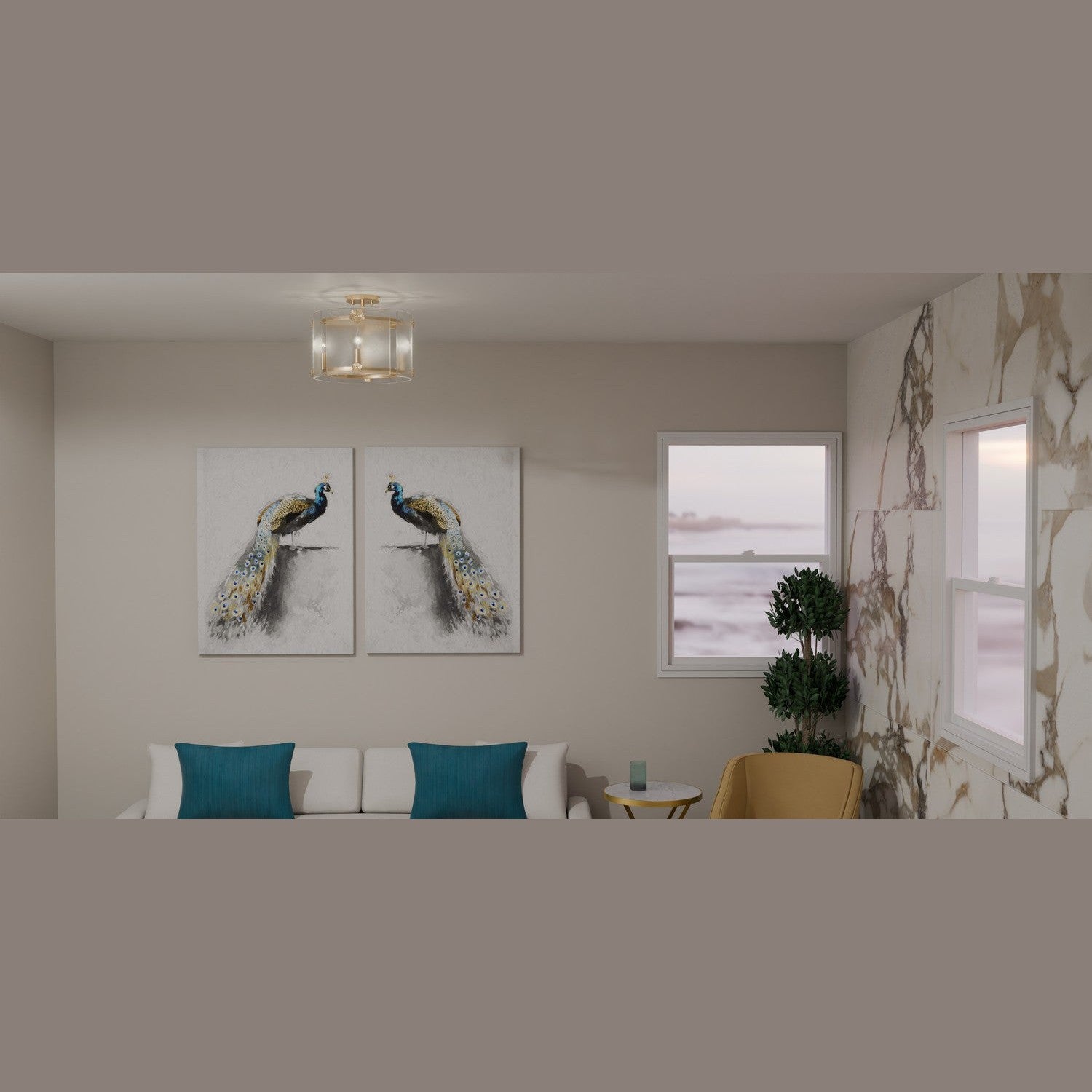 Quoizel - JOL1716LG - Four Light Semi Flush Mount - Jolie - Light Gold