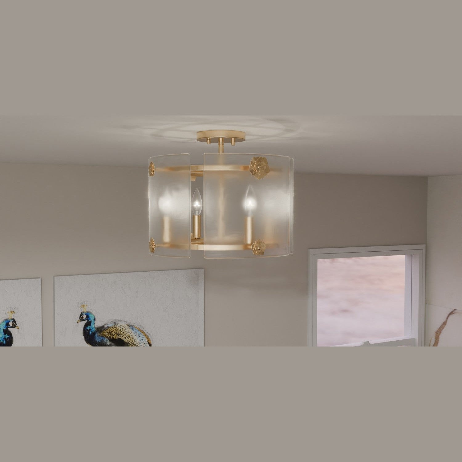 Quoizel - JOL1716LG - Four Light Semi Flush Mount - Jolie - Light Gold