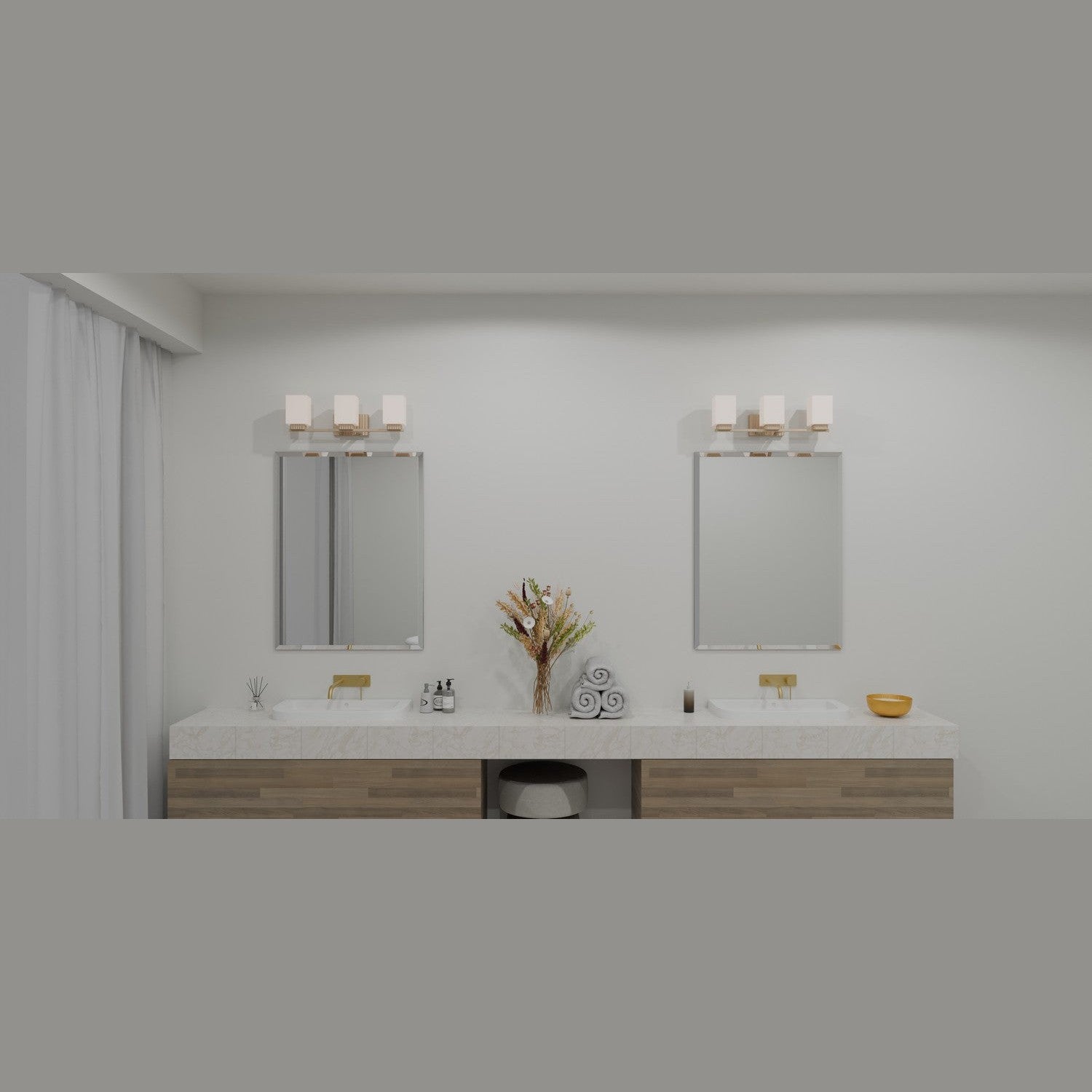 Quoizel - JOY8623BGD - Three Light Bath - Joyner - Bronze Gold