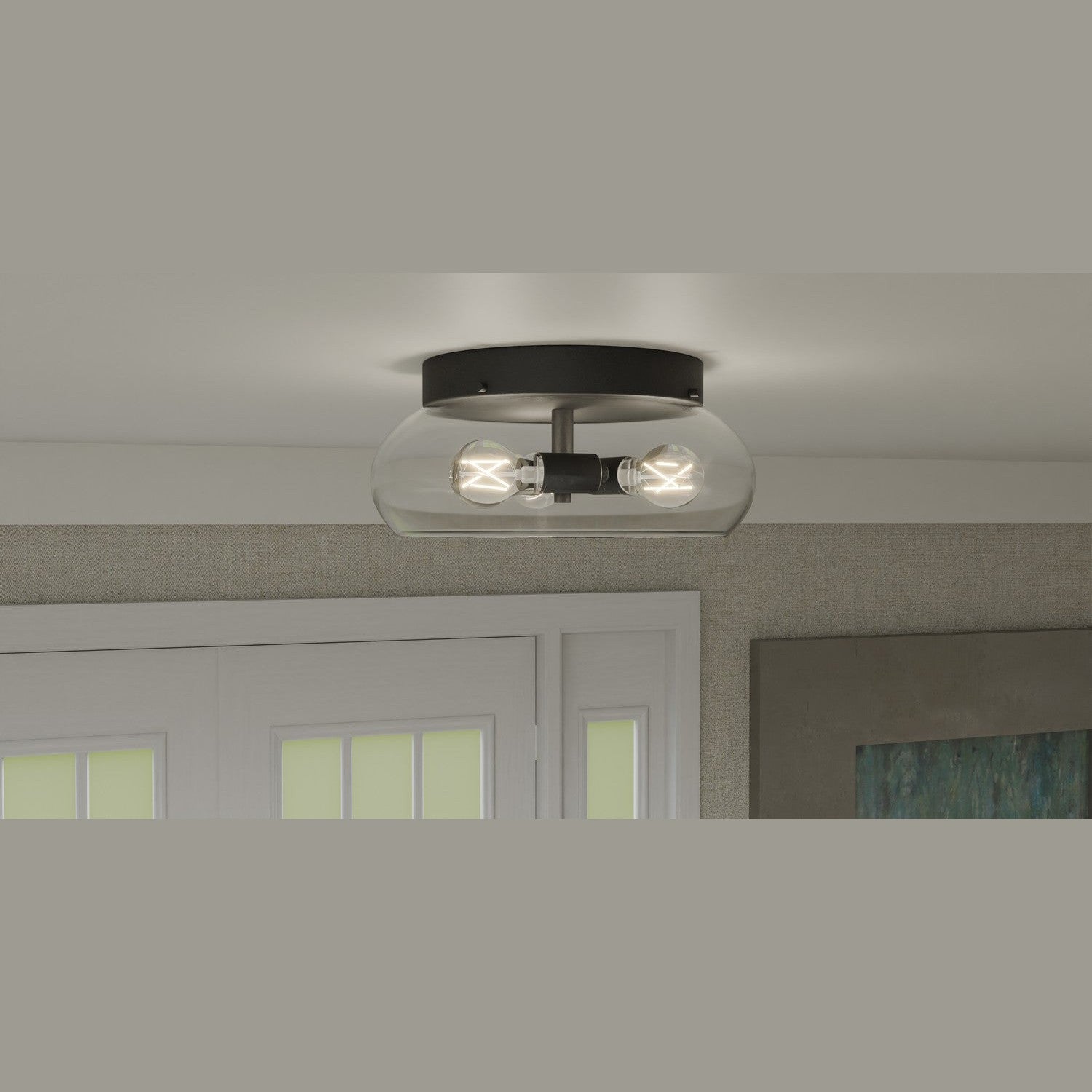 Quoizel - LCY1614MBK - Three Light Flush Mount - Lucy - Matte Black