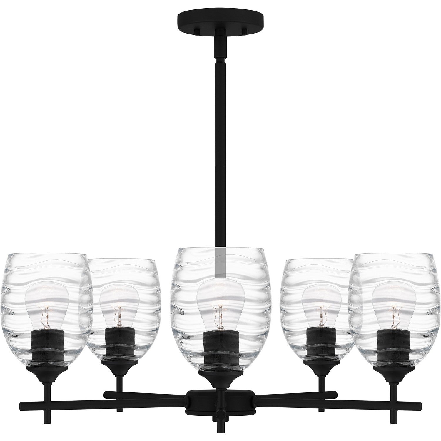 Quoizel - LCY5025MBK - Five Light Chandelier - Lucy - Matte Black
