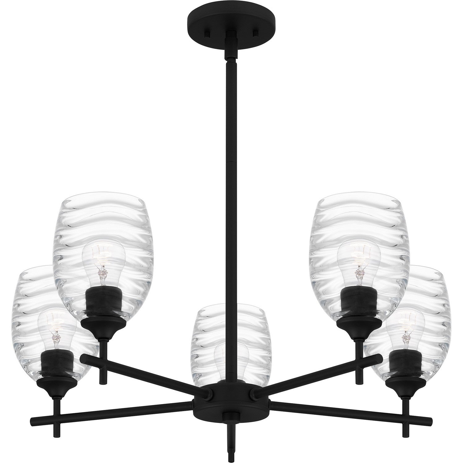 Quoizel - LCY5025MBK - Five Light Chandelier - Lucy - Matte Black