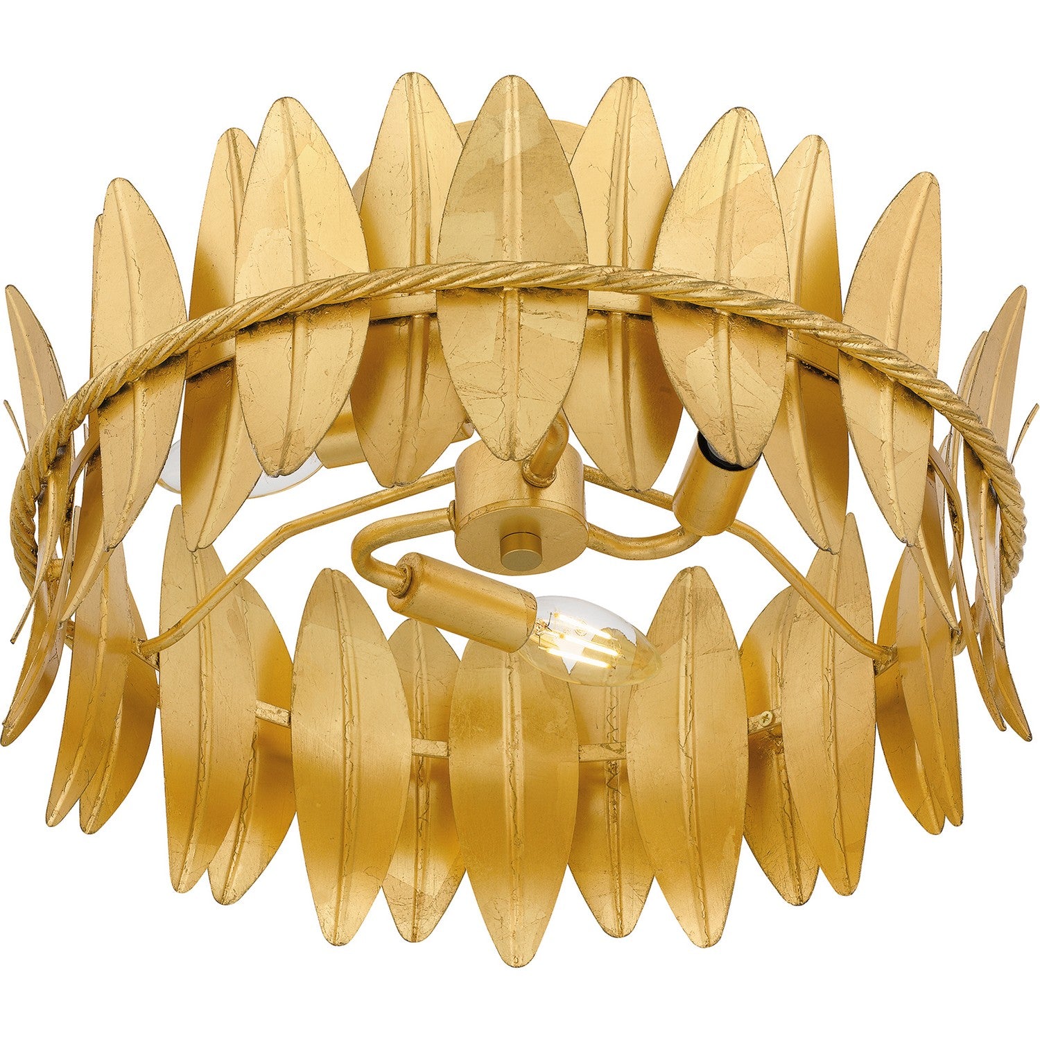 Quoizel - LIZ1716GFL - Three Light Semi Flush Mount - Liza - Gold Leaf