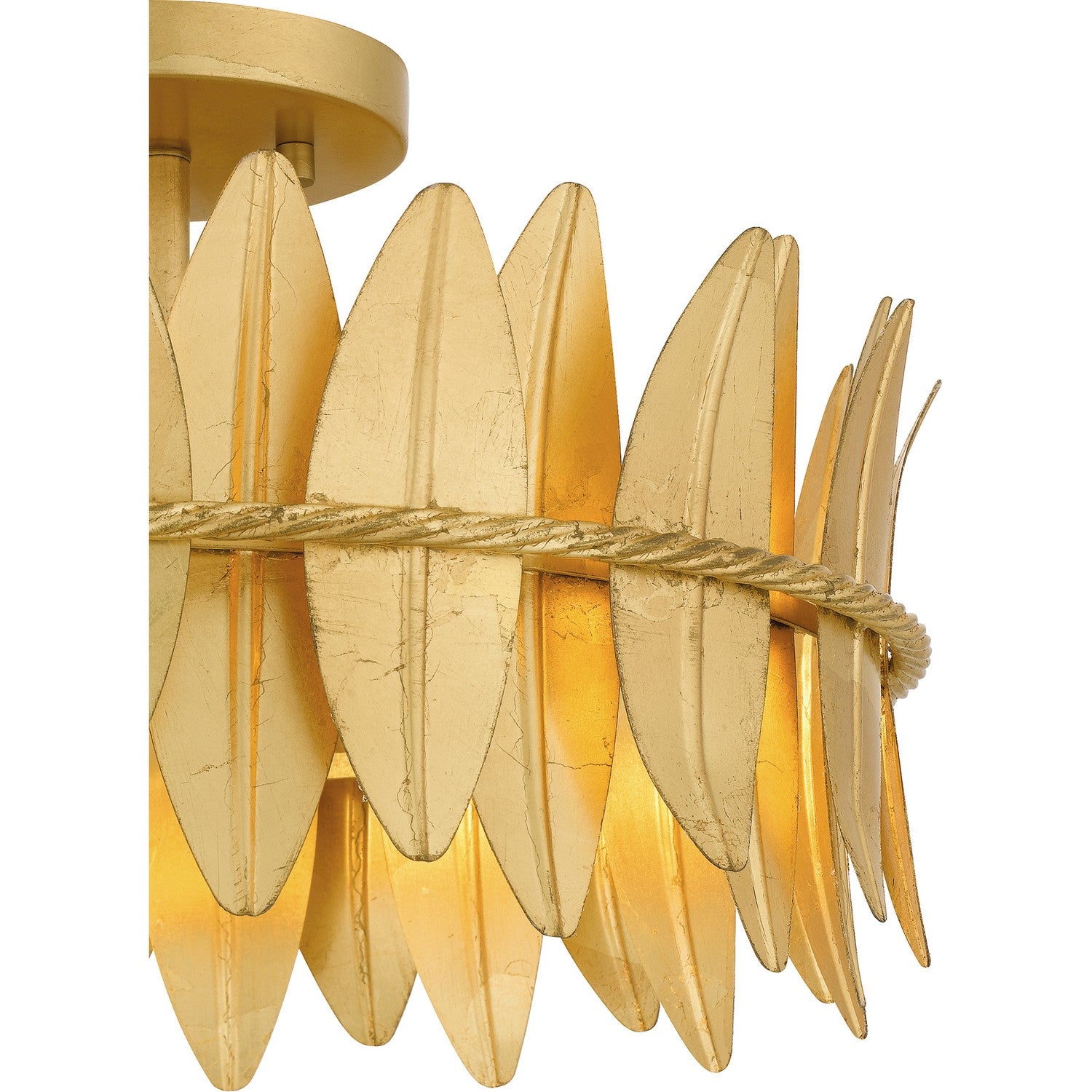 Quoizel - LIZ1716GFL - Three Light Semi Flush Mount - Liza - Gold Leaf