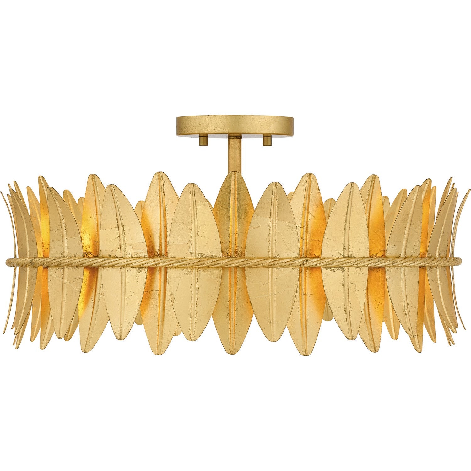 Quoizel - LIZ1720GFL - Four Light Semi Flush Mount - Liza - Gold Leaf