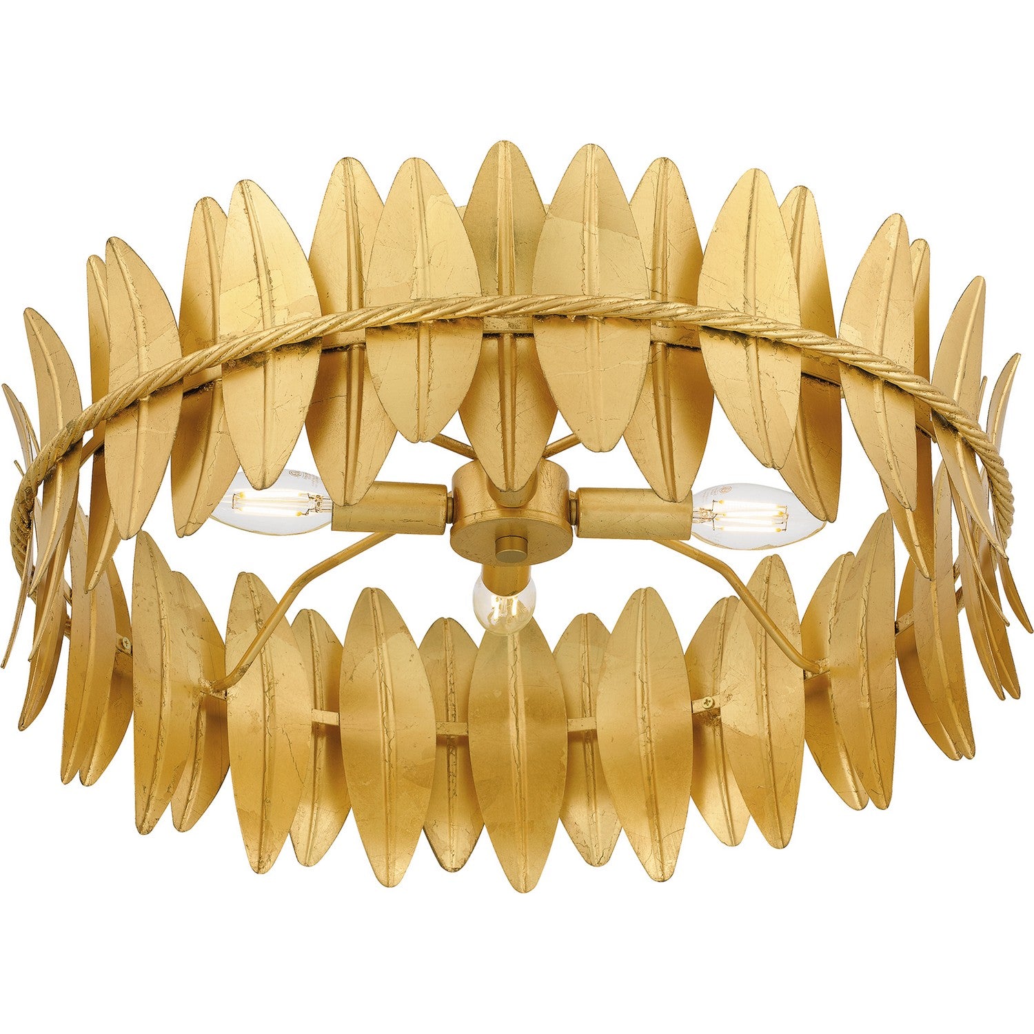 Quoizel - LIZ1720GFL - Four Light Semi Flush Mount - Liza - Gold Leaf