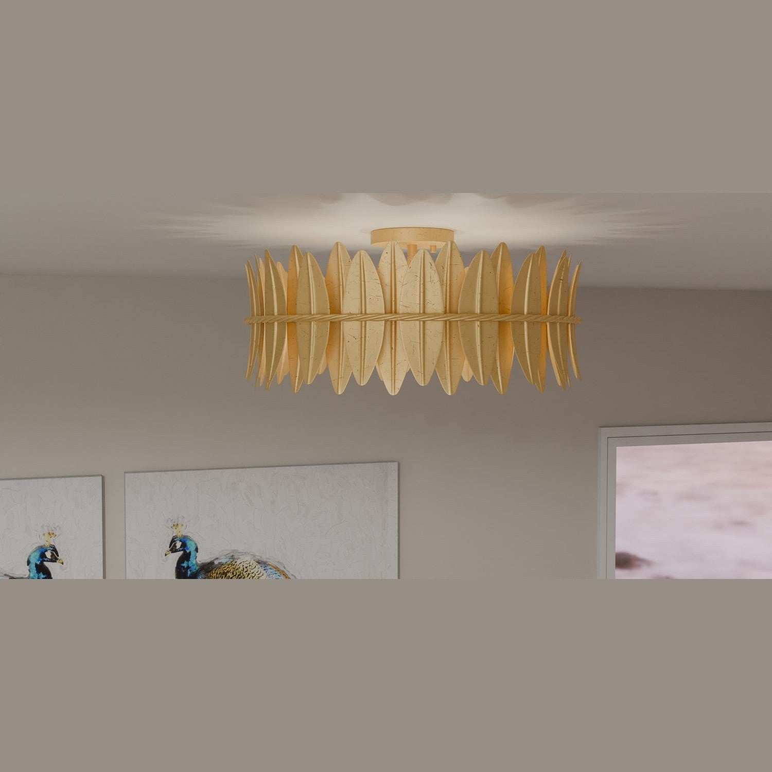 Quoizel - LIZ1720GFL - Four Light Semi Flush Mount - Liza - Gold Leaf