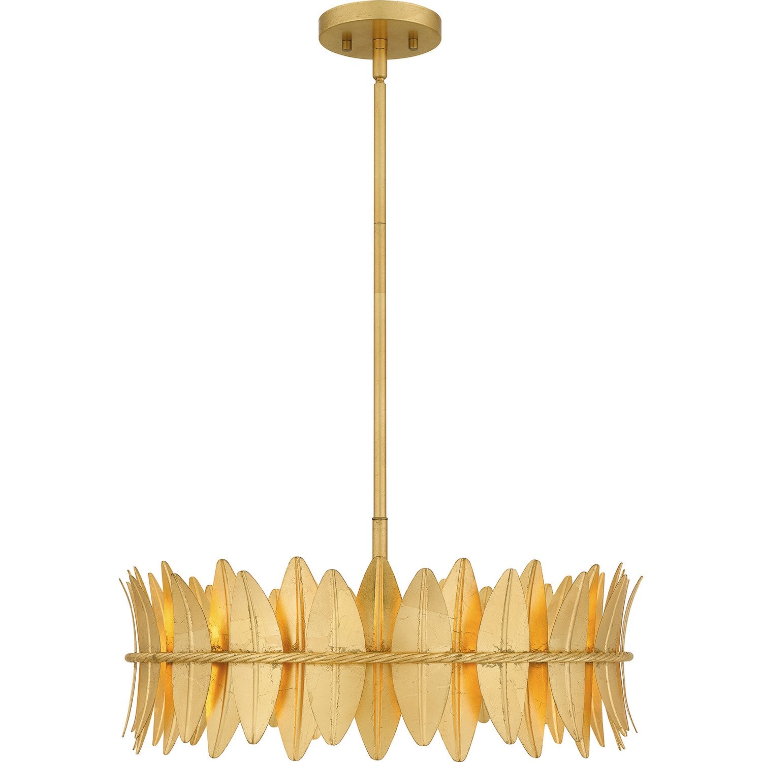 Quoizel - LIZ2820GFL - Four Light Pendant - Liza - Gold Leaf