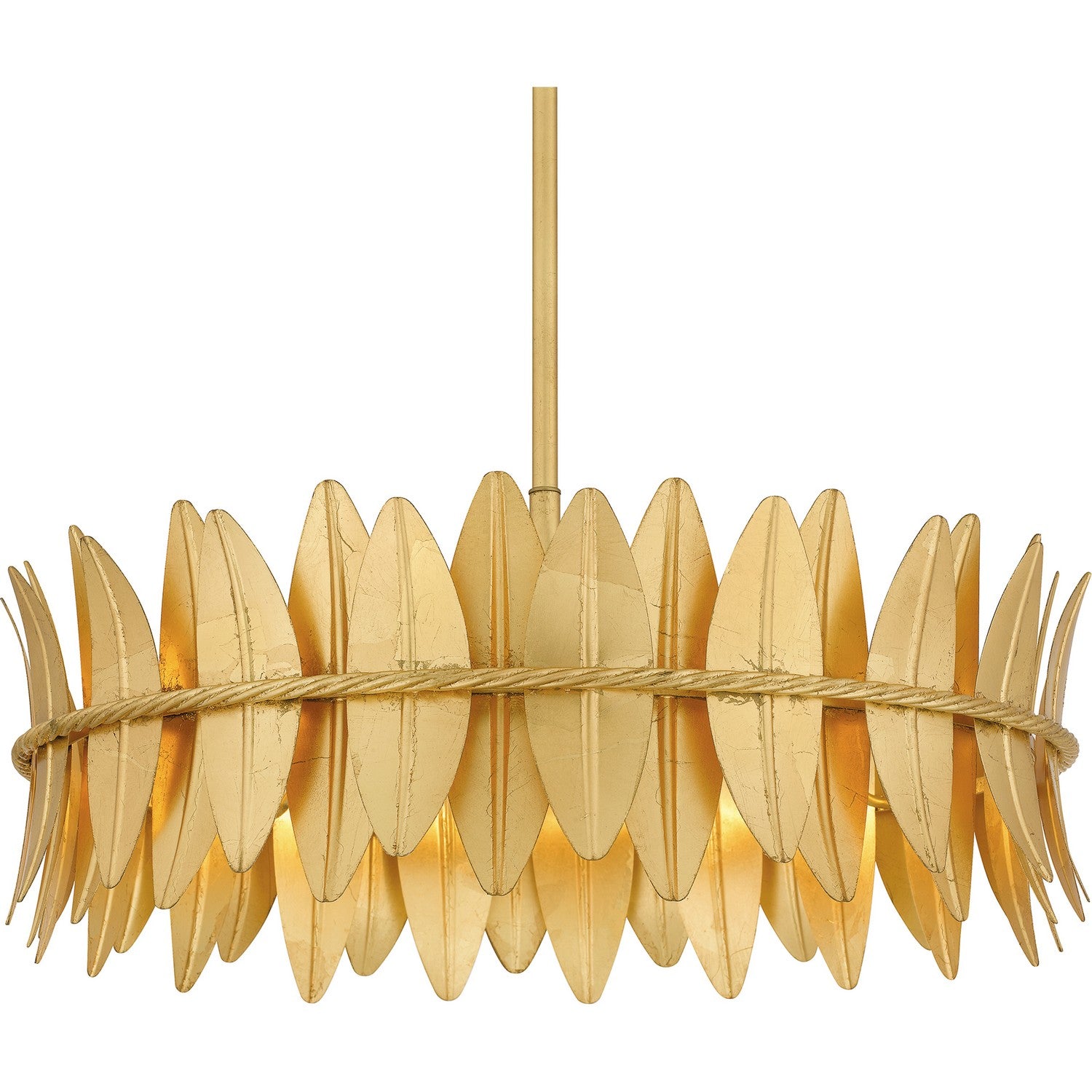 Quoizel - LIZ2820GFL - Four Light Pendant - Liza - Gold Leaf