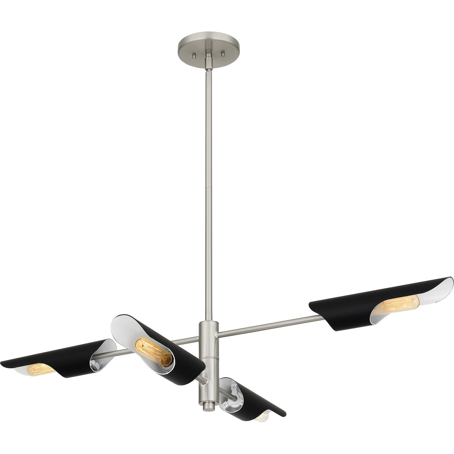 Quoizel - LOI444BN - Four Light Linear Chandelier - Leoni - Brushed Nickel