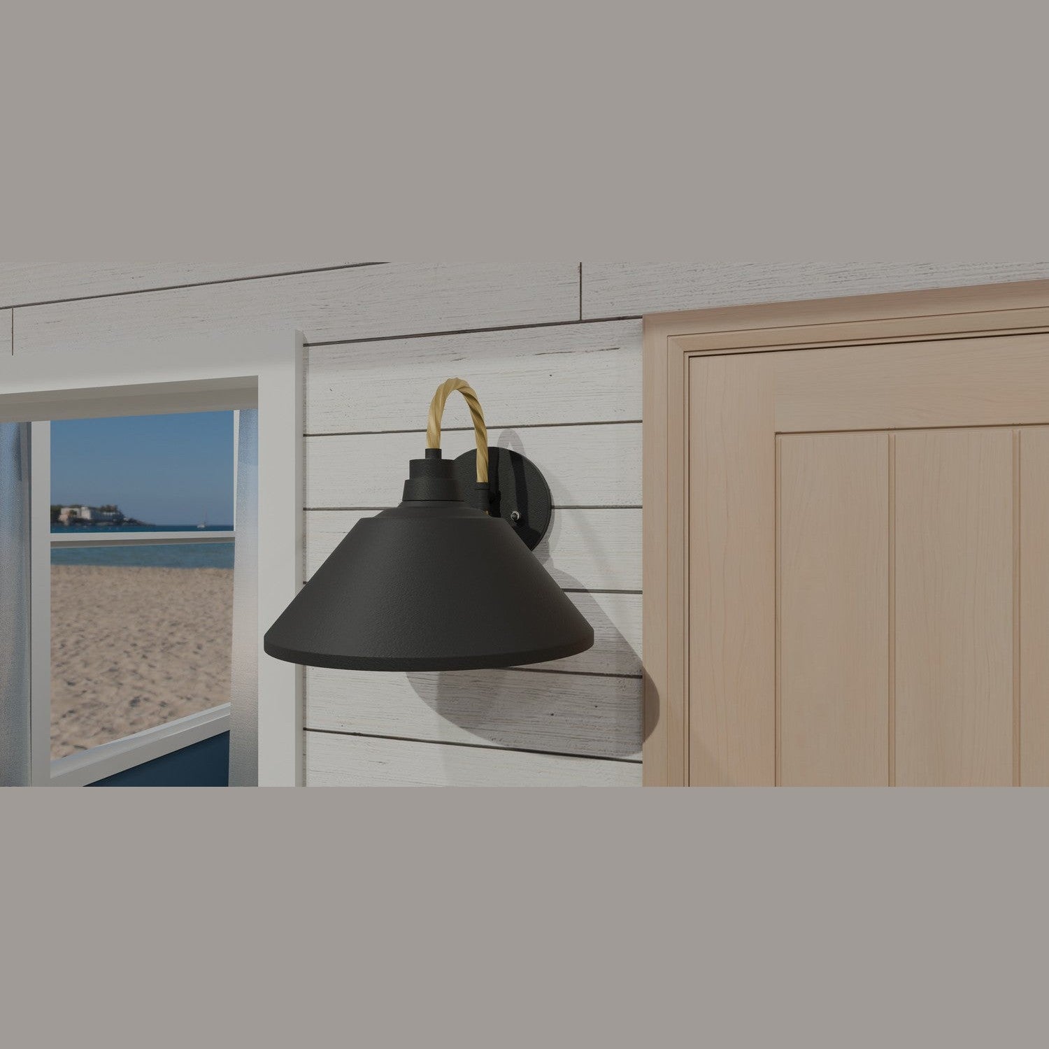 Quoizel - LSH8414MBK - One Light Outdoor Lantern - Longshore - Matte Black
