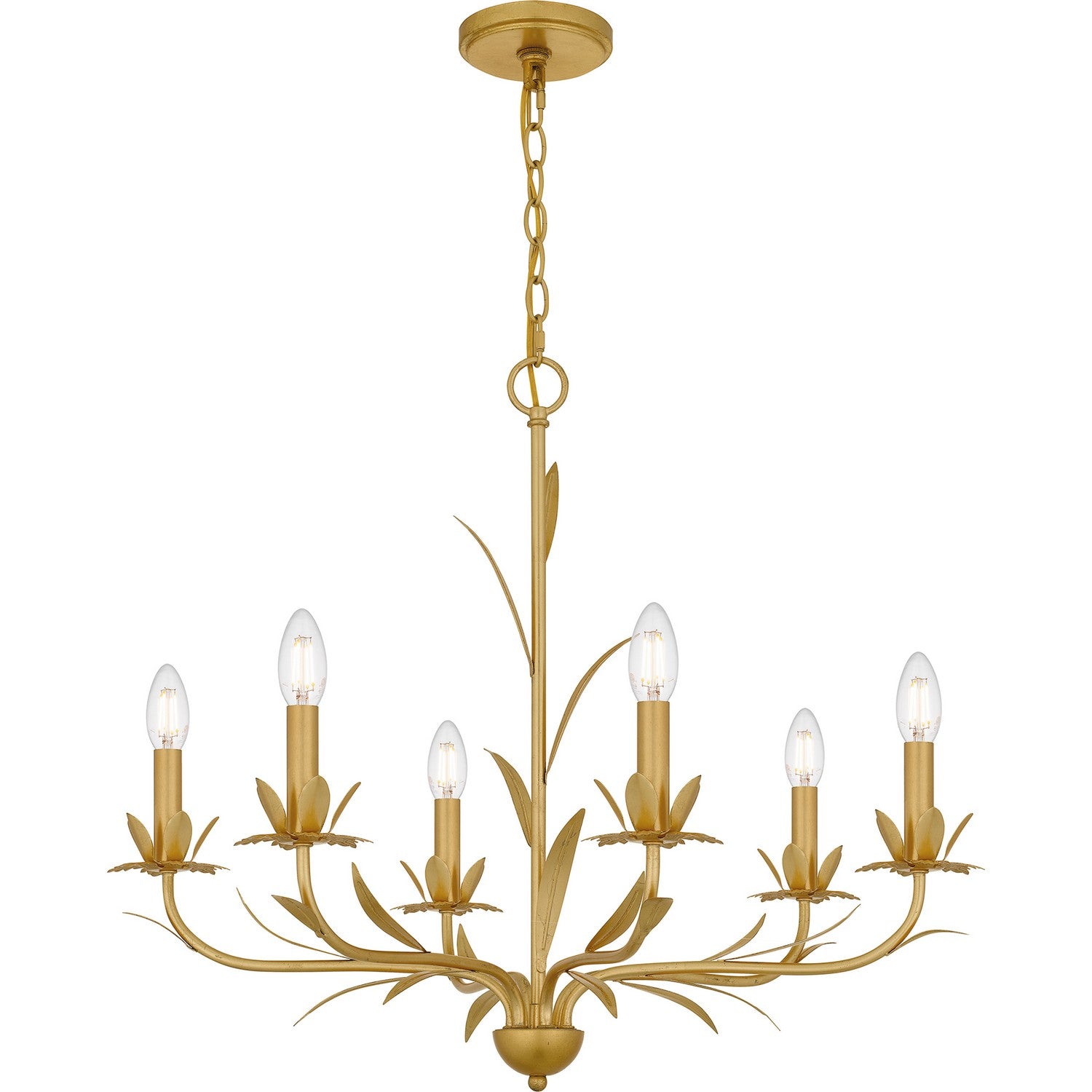 Quoizel - MAA5027GFL - Six Light Chandelier - Maria - Gold Leaf