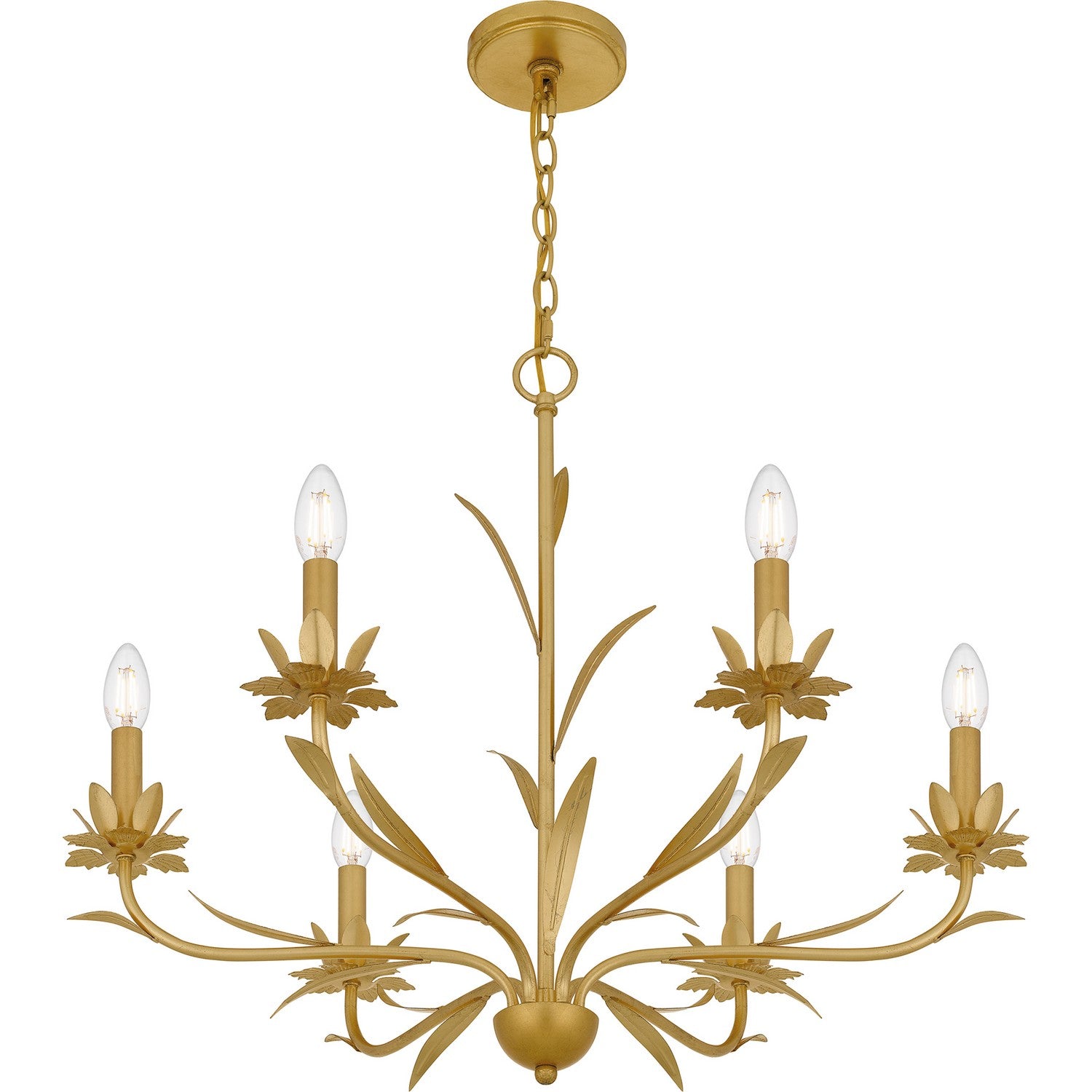 Quoizel - MAA5027GFL - Six Light Chandelier - Maria - Gold Leaf