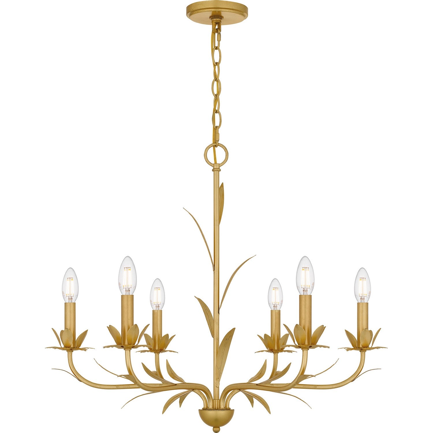 Quoizel - MAA5027GFL - Six Light Chandelier - Maria - Gold Leaf
