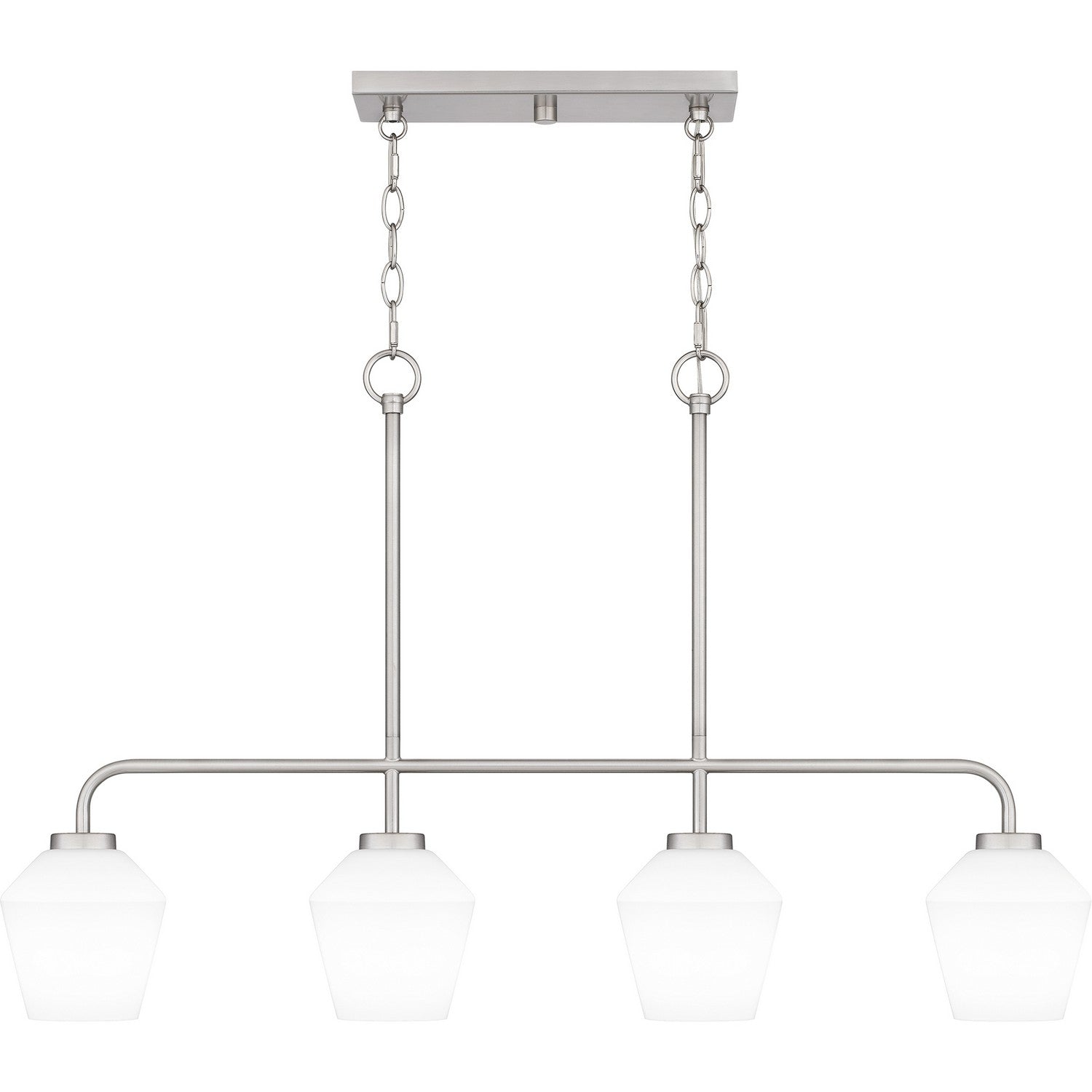 Quoizel - NIE436BN - Four Light Linear Chandelier - Nielson - Brushed Nickel