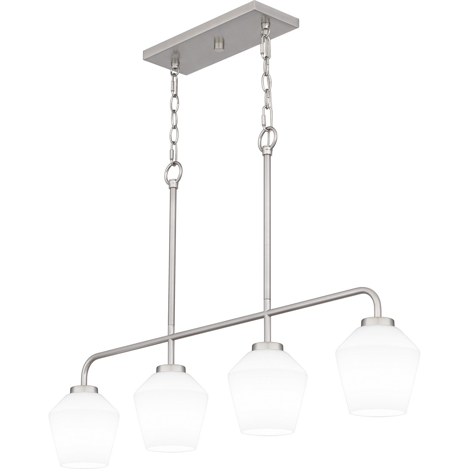 Quoizel - NIE436BN - Four Light Linear Chandelier - Nielson - Brushed Nickel