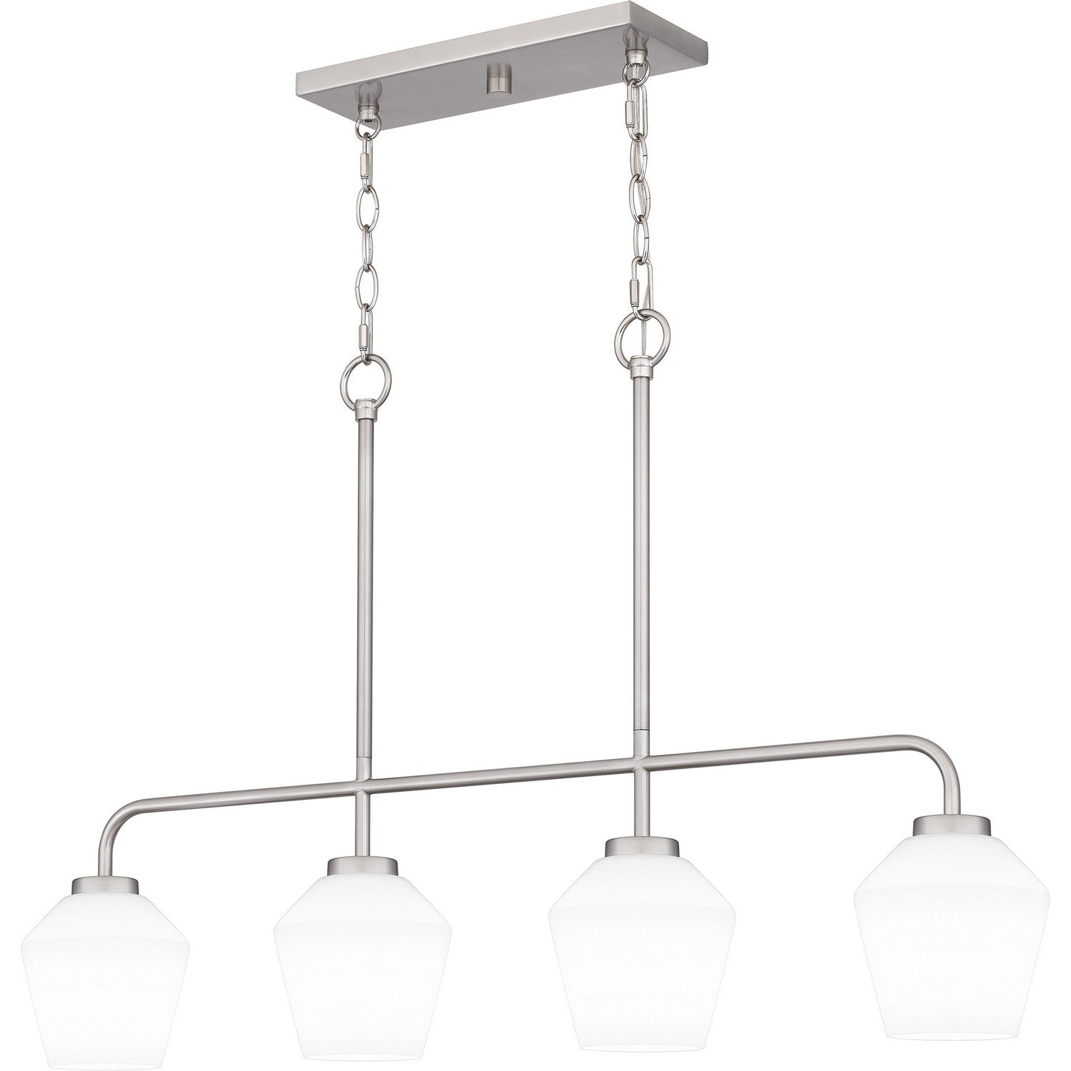 Quoizel - NIE436BN - Four Light Linear Chandelier - Nielson - Brushed Nickel