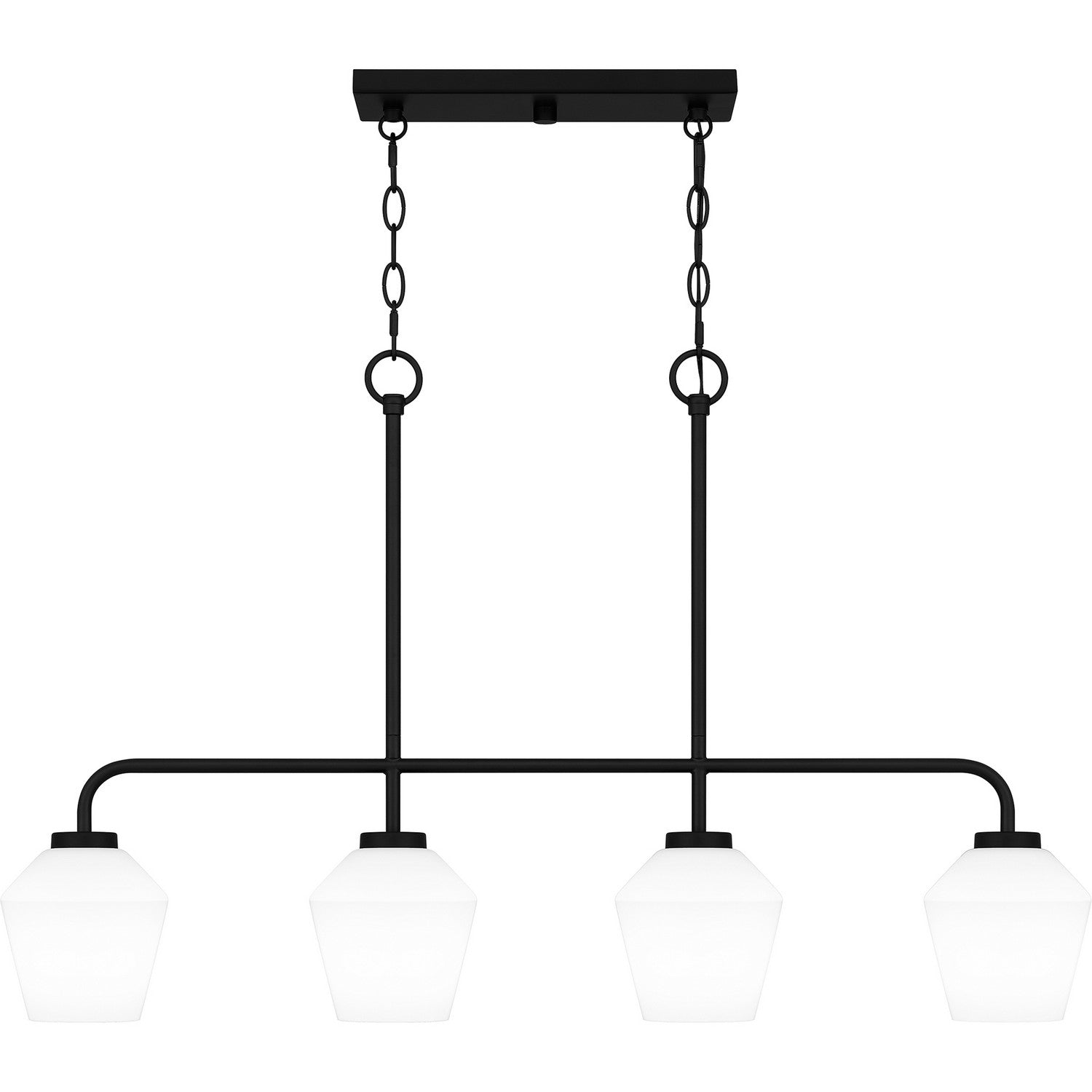 Quoizel - NIE436MBK - Four Light Linear Chandelier - Nielson - Matte Black