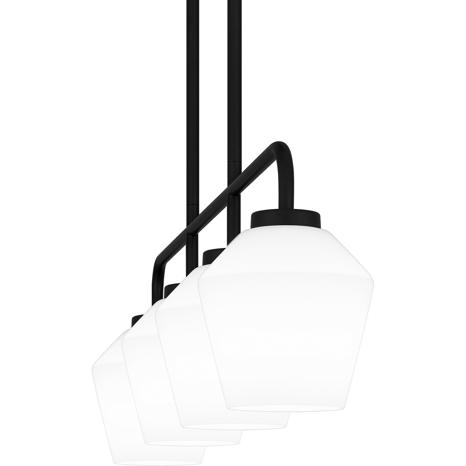 Quoizel - NIE436MBK - Four Light Linear Chandelier - Nielson - Matte Black