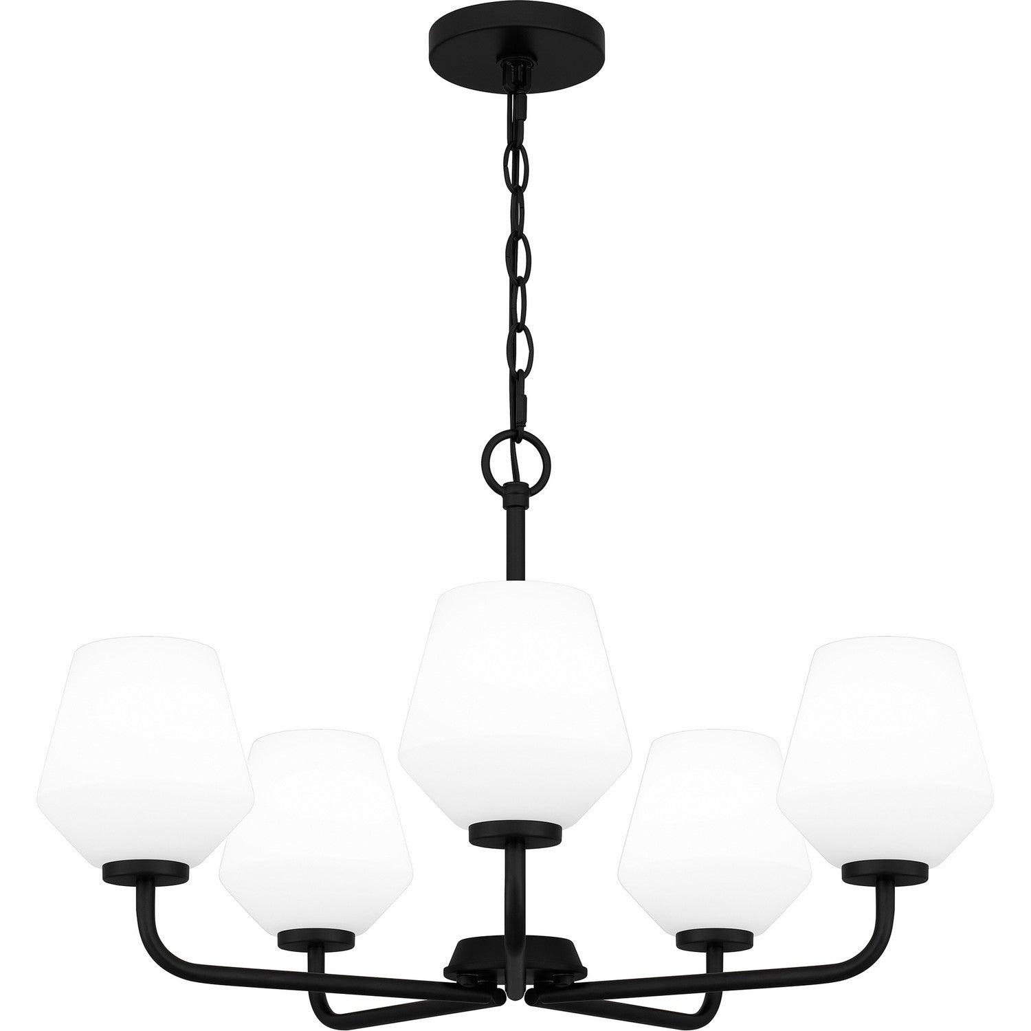 Quoizel - NIE5025MBK - Five Light Chandelier - Nielson - Matte Black