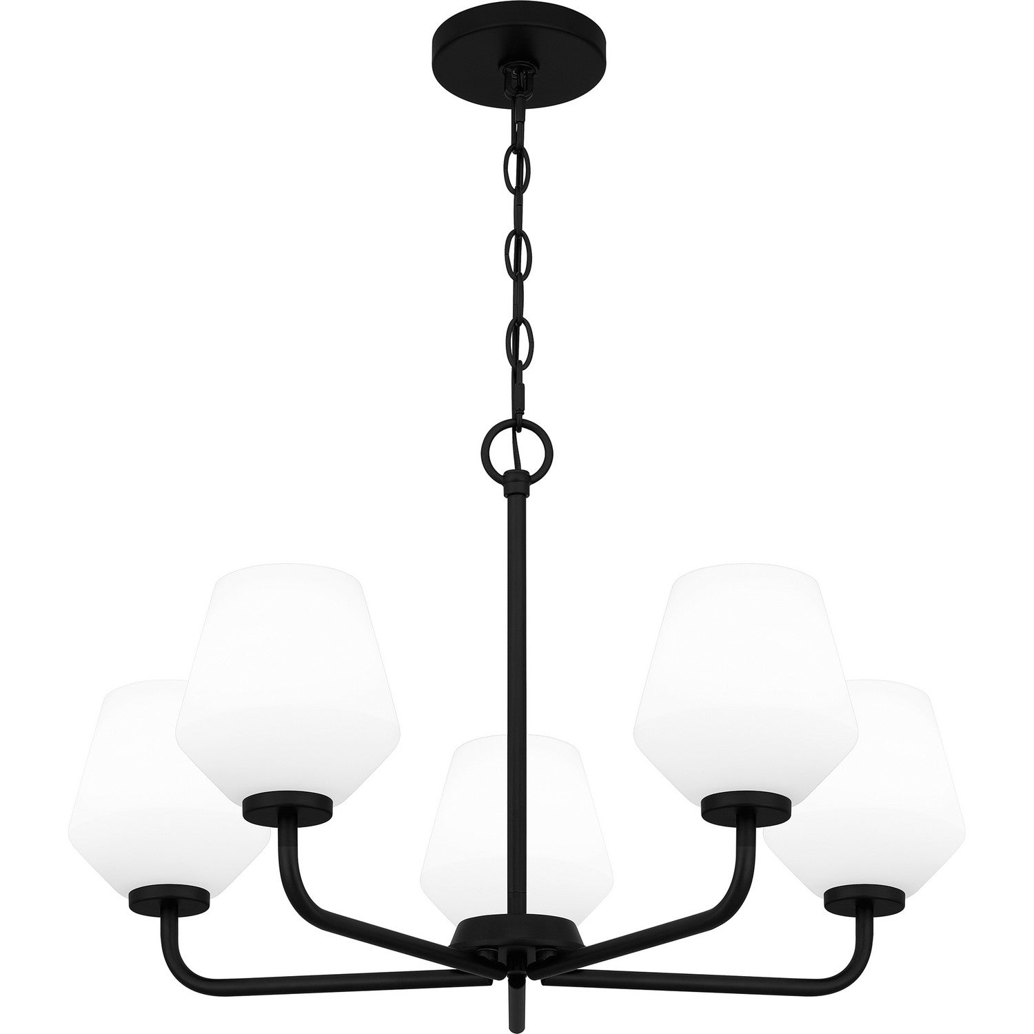 Quoizel - NIE5025MBK - Five Light Chandelier - Nielson - Matte Black