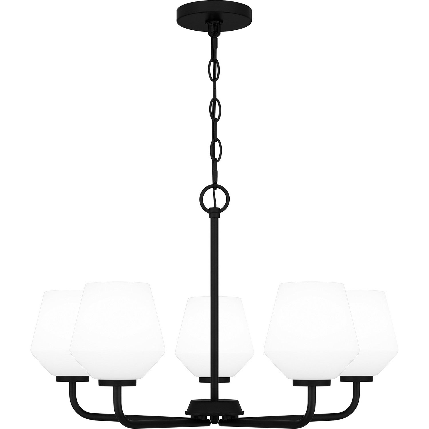 Quoizel - NIE5025MBK - Five Light Chandelier - Nielson - Matte Black