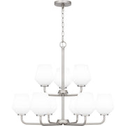 Quoizel - NIE5028BN - Nine Light Chandelier - Nielson - Brushed Nickel