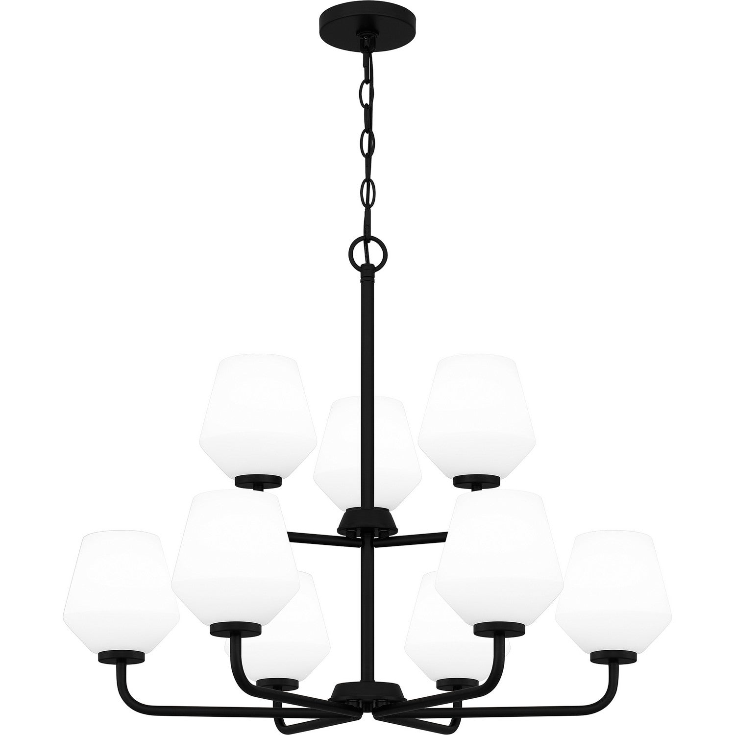 Quoizel - NIE5028MBK - Nine Light Chandelier - Nielson - Matte Black