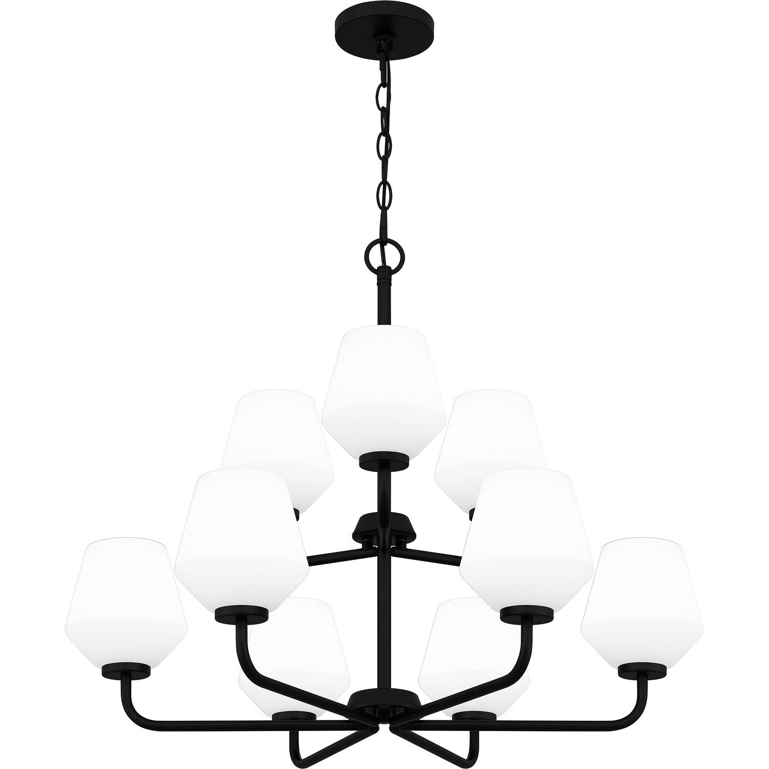 Quoizel - NIE5028MBK - Nine Light Chandelier - Nielson - Matte Black