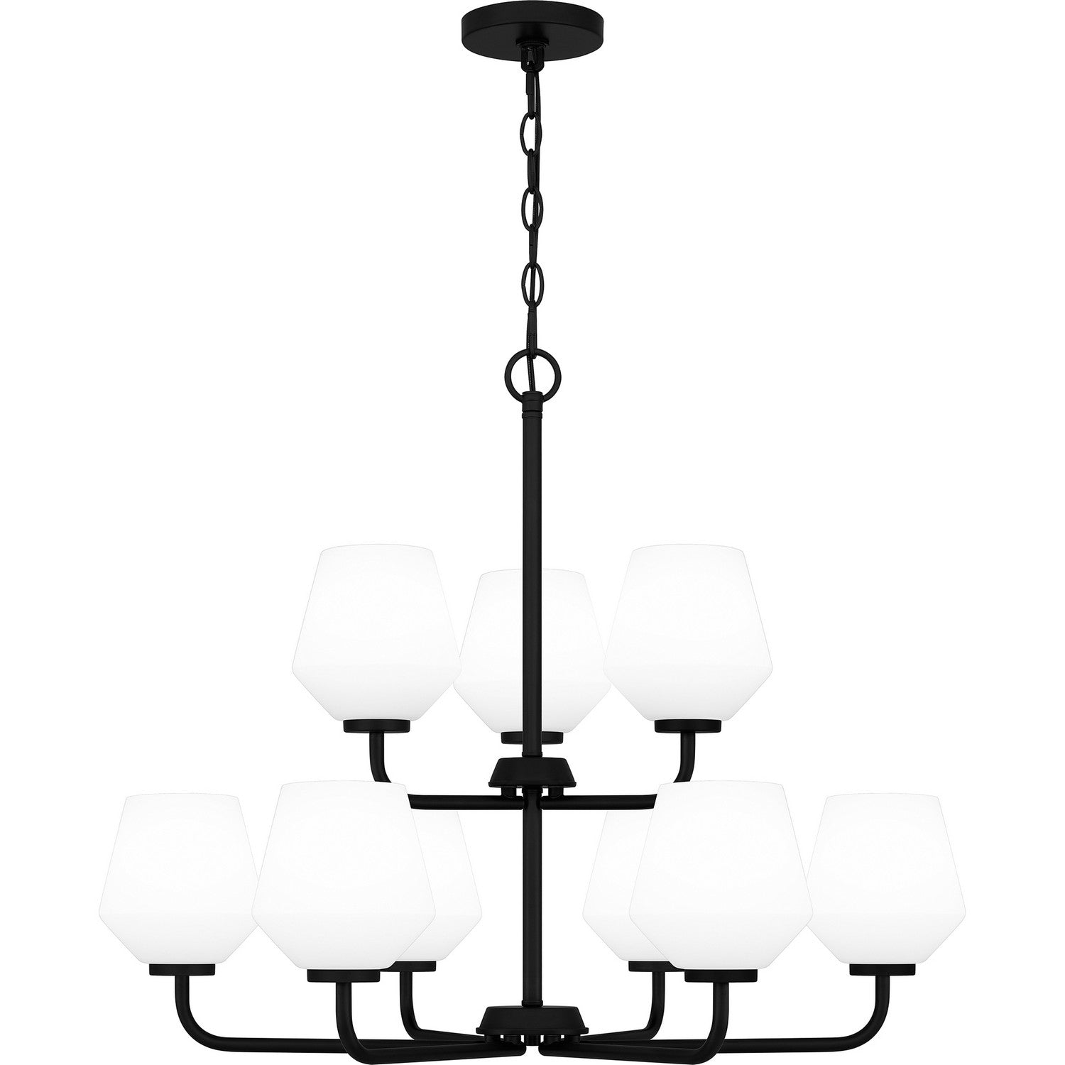 Quoizel - NIE5028MBK - Nine Light Chandelier - Nielson - Matte Black