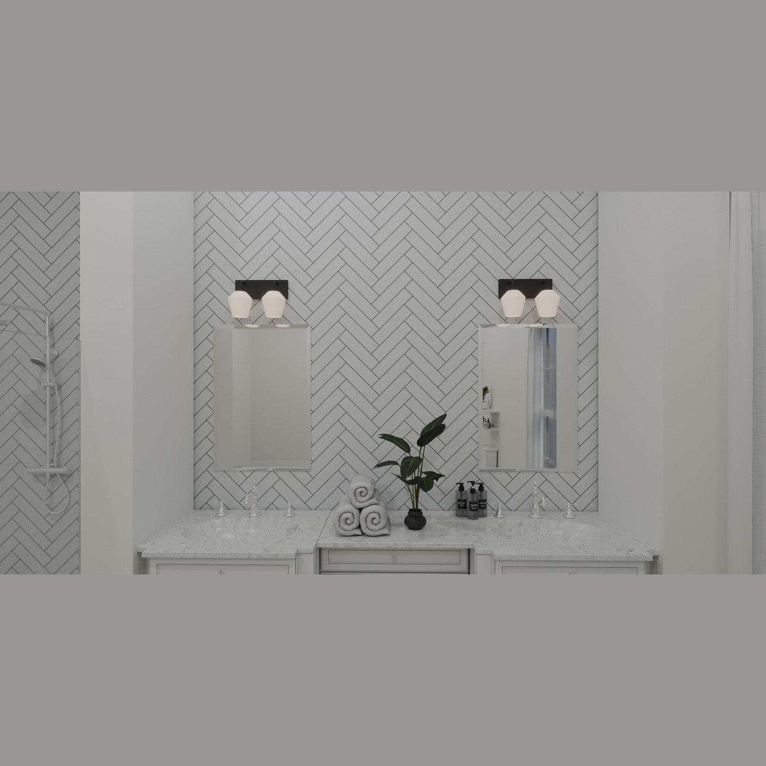 Quoizel - NIE8613MBK - Two Light Bath - Nielson - Matte Black