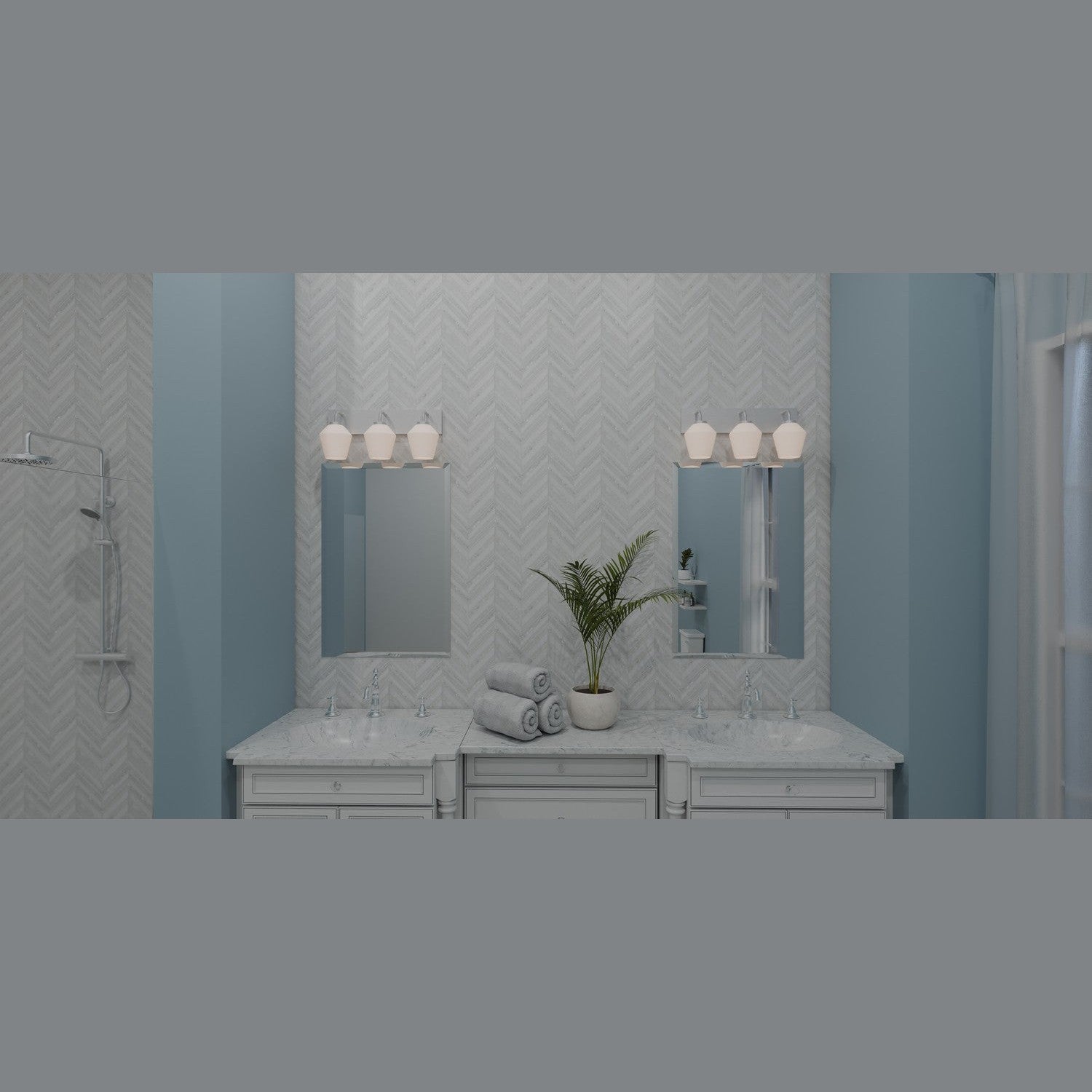 Quoizel - NIE8621BN - Three Light Bath - Nielson - Brushed Nickel