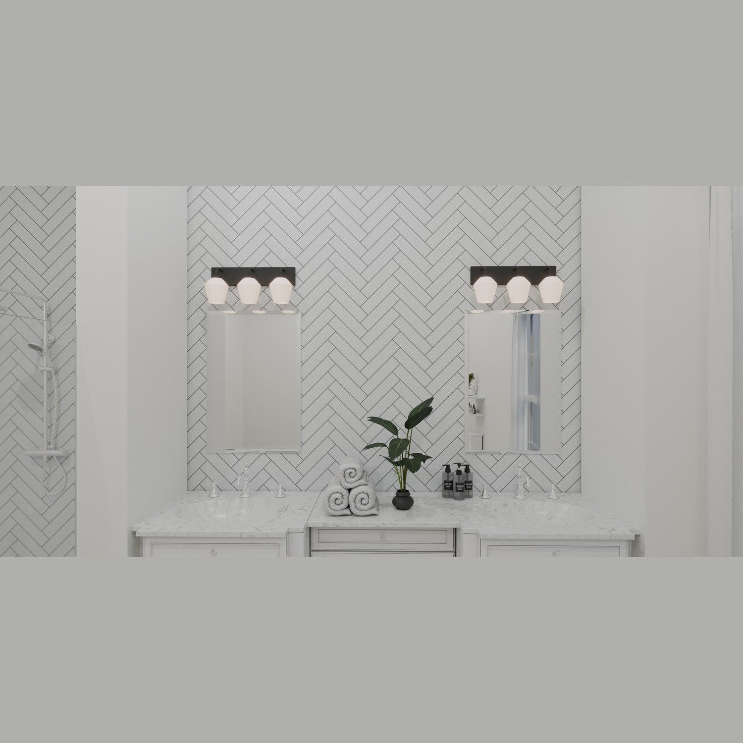 Quoizel - NIE8621MBK - Three Light Bath - Nielson - Matte Black