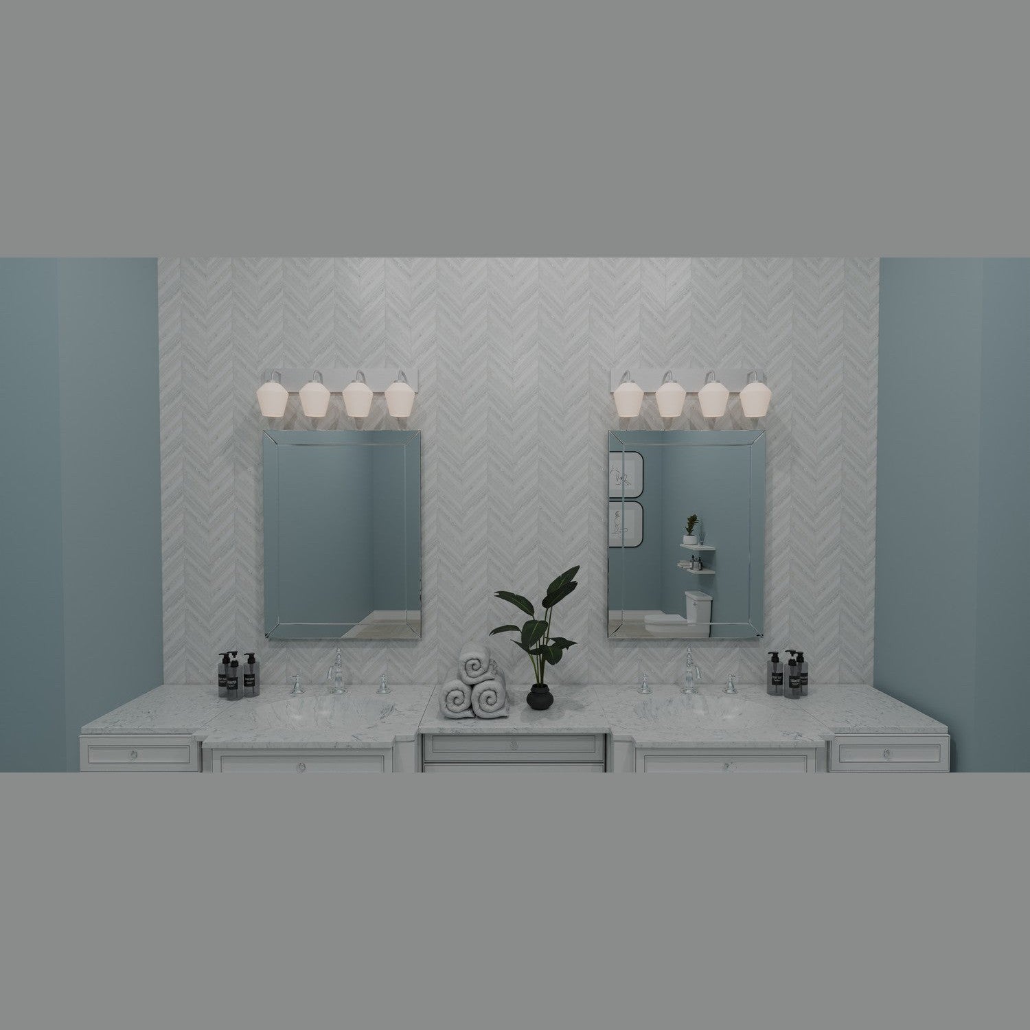 Quoizel - NIE8629BN - Four Light Bath - Nielson - Brushed Nickel