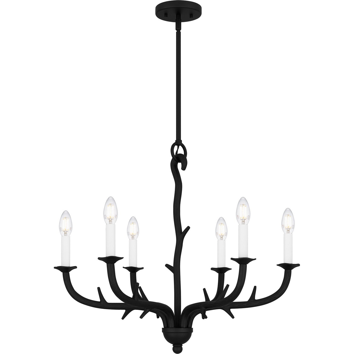 Quoizel - OAK5025EK - Six Light Chandelier - Oakley - Earth Black
