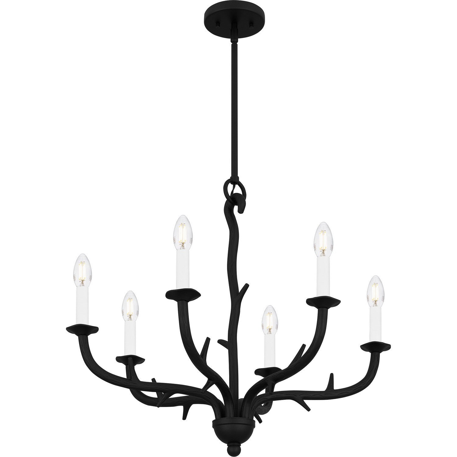 Quoizel - OAK5025EK - Six Light Chandelier - Oakley - Earth Black