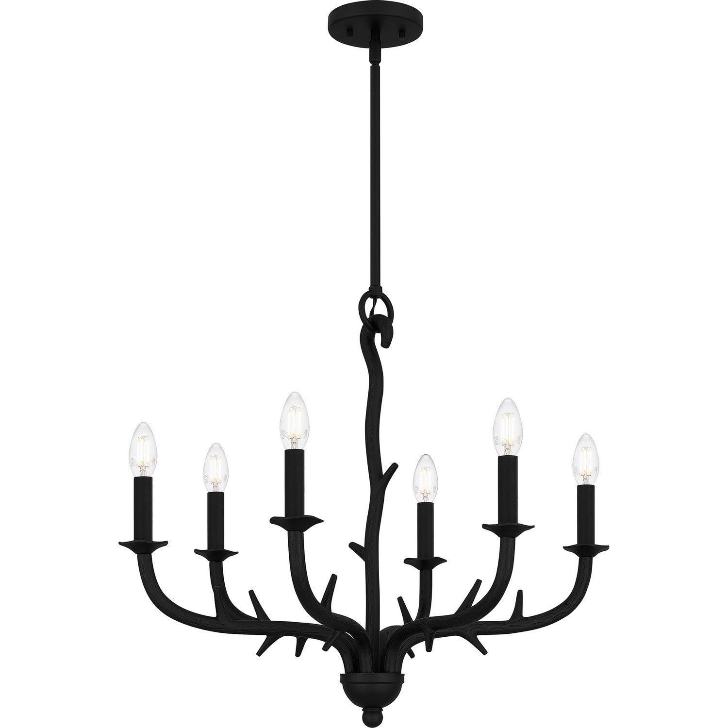 Quoizel - OAK5025EK - Six Light Chandelier - Oakley - Earth Black