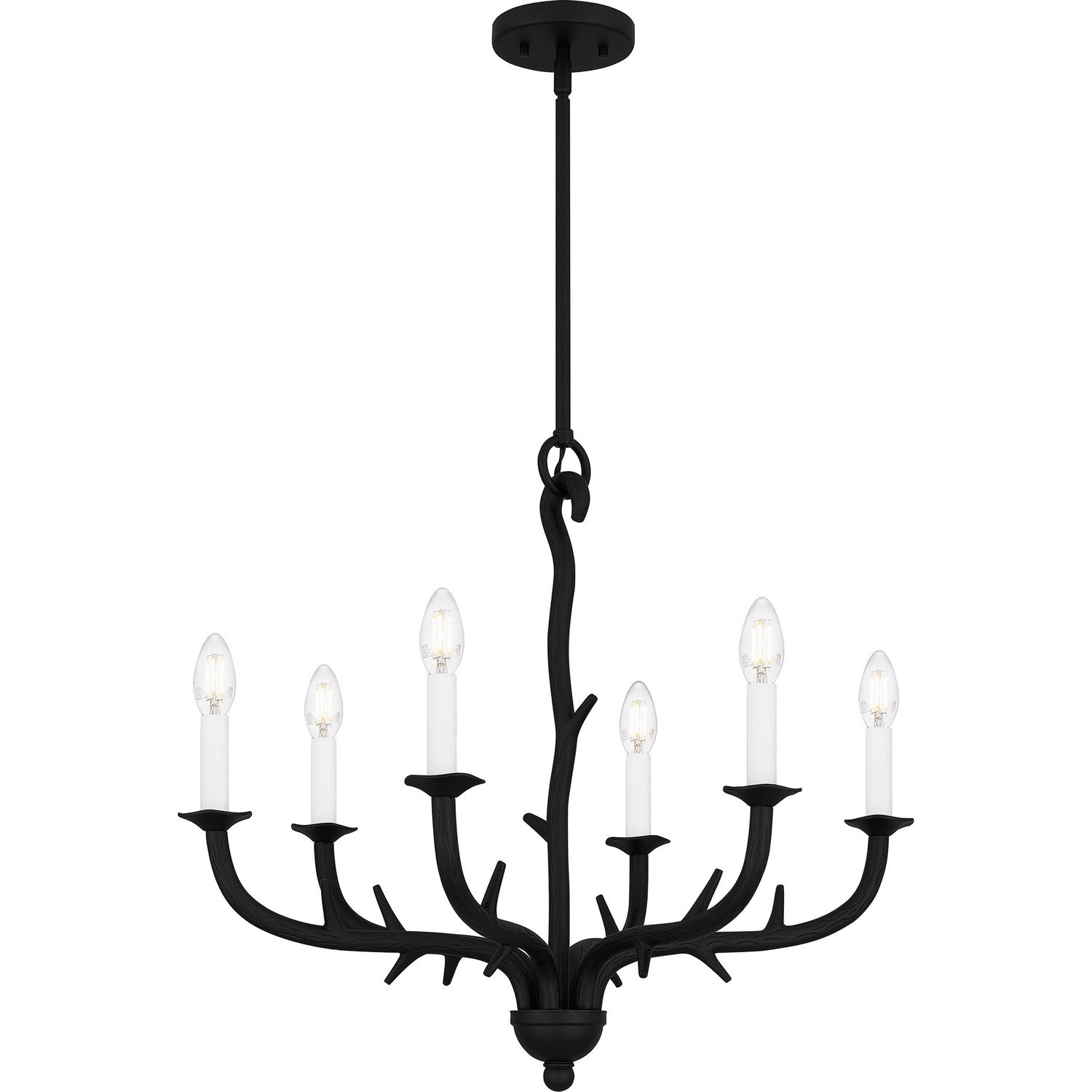 Quoizel - OAK5025EK - Six Light Chandelier - Oakley - Earth Black