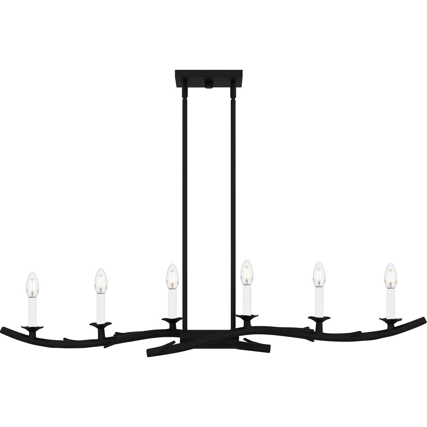 Quoizel - OAK644EK - Six Light Linear Chandelier - Oakley - Earth Black